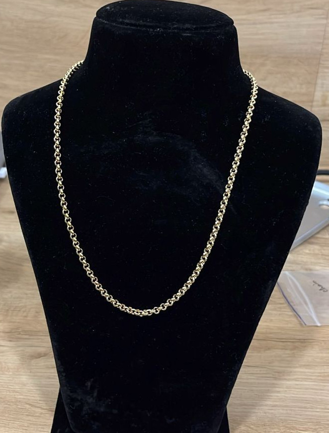 FLASH DEAL Stylish Italian Rolo Chain 19 Inch 18K Yellow Gold CH00080
