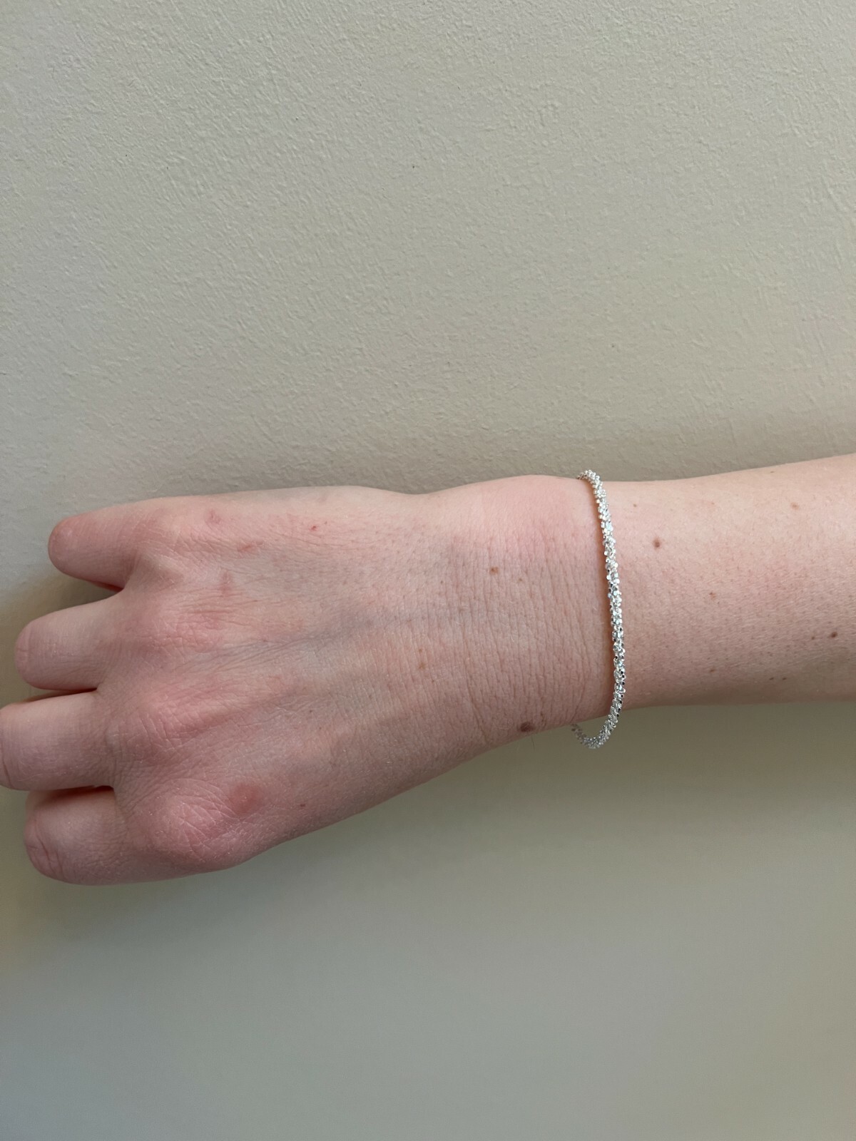 Real Solid 925 Sterling Silver Diamond Cut 3mm Sparkle Rope Bracelet 6-8.5″ Long