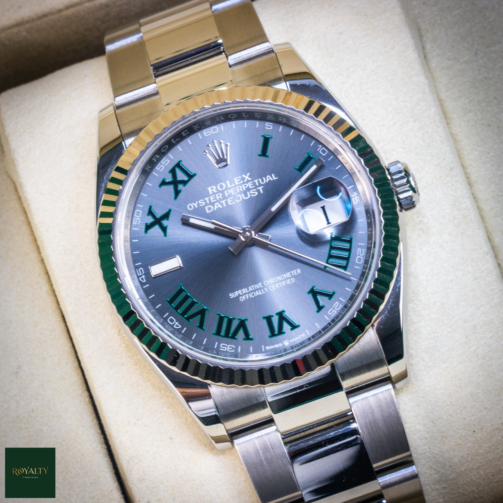 Rolex Datejust 36 126234 Wimbledon Dial Fluted Bezel Oyster 2025 Box and Papers
