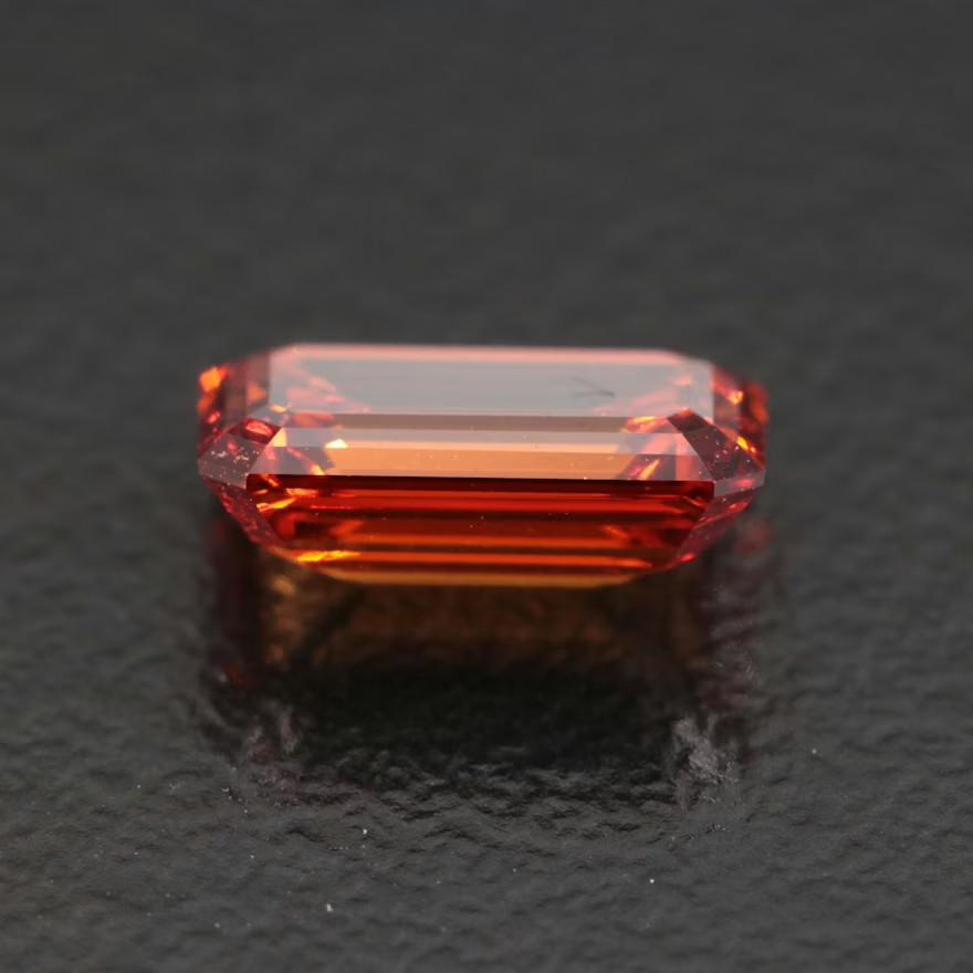 1.49 CT Lab Grown Fancy Vivid Orange Diamond w/IGI Report VS1 Clarity