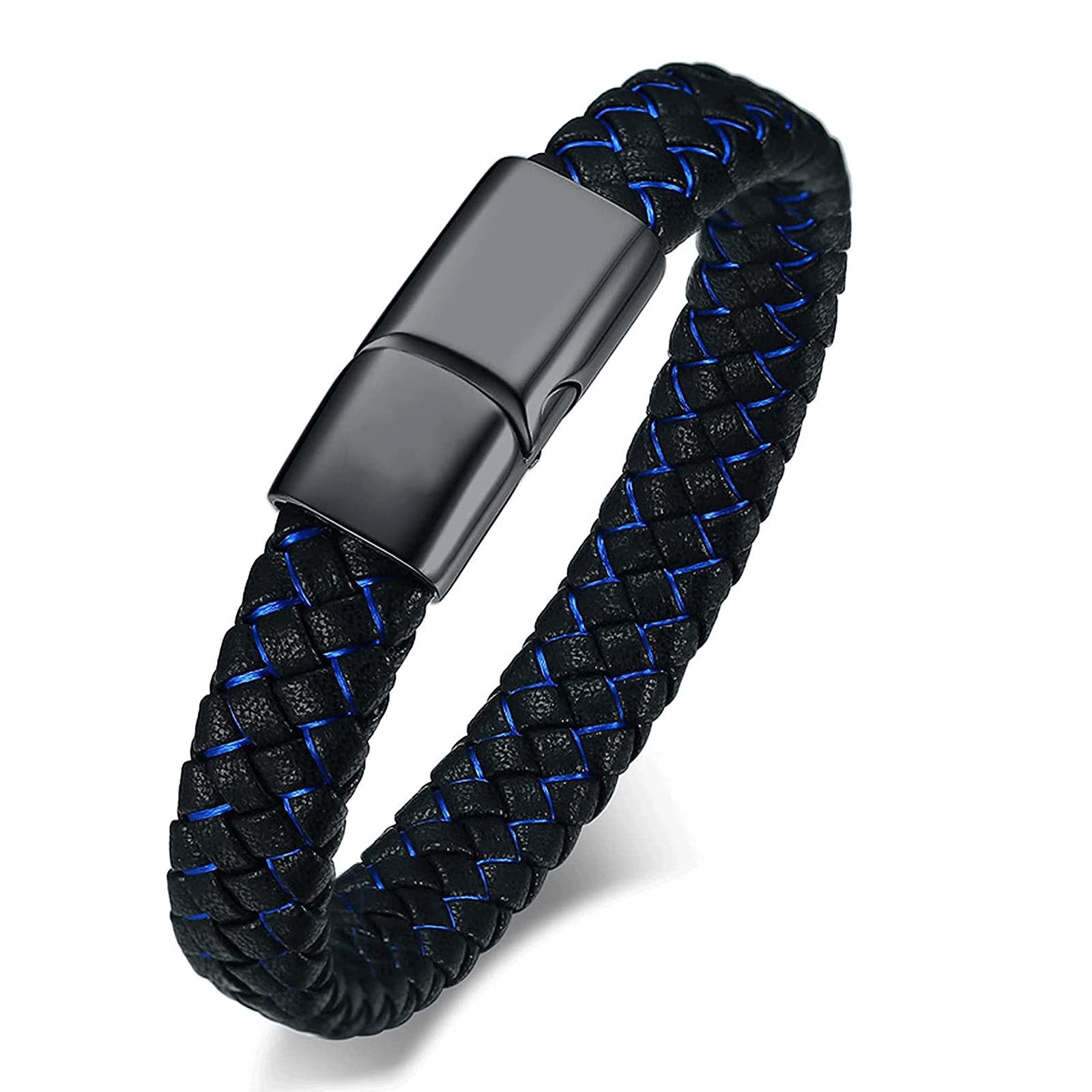 Cremation Memorial Urn Bracelet Made of Genuine Leather, Stainless Steel Cremati