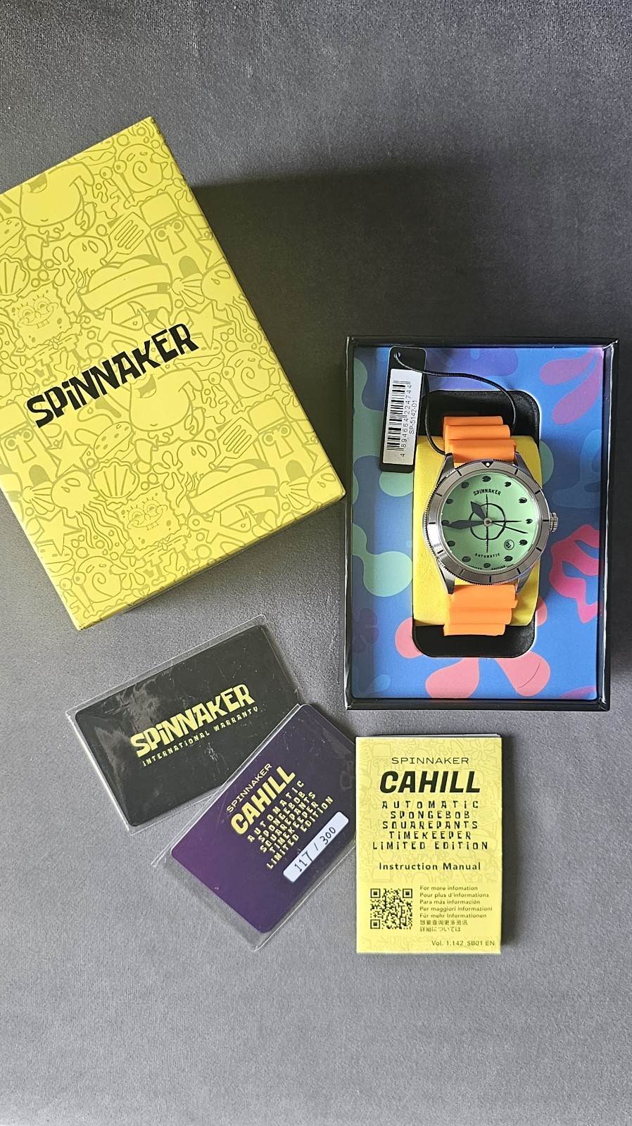 Spinnaker Cahill Automatic – SpongeBob Timekeeper Limited Edition Watch 117/300