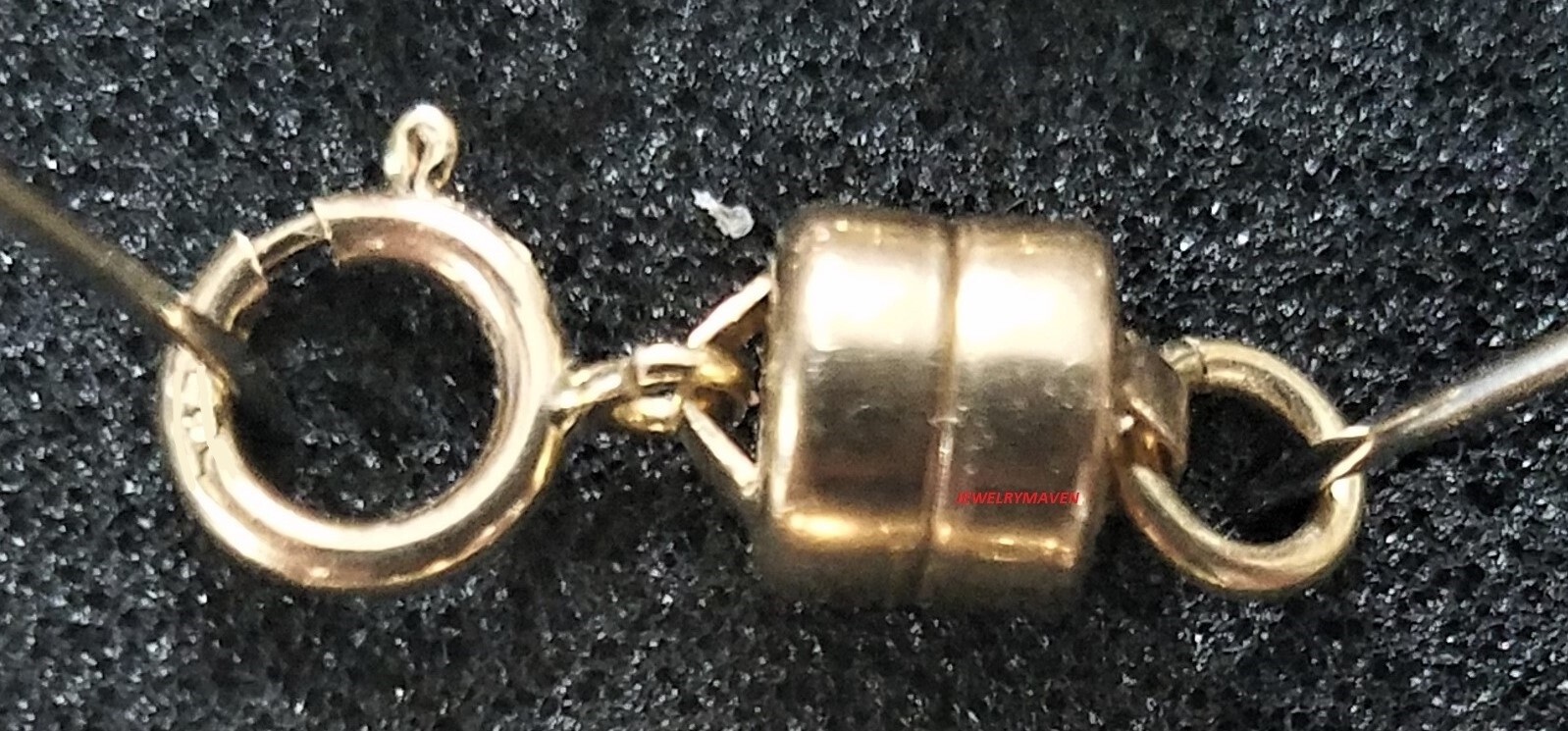 5.5mm Yellow 14k Gold FILLED STRONG MAGNETIC CLASP 1/2″ Extender 5mm Spring ring