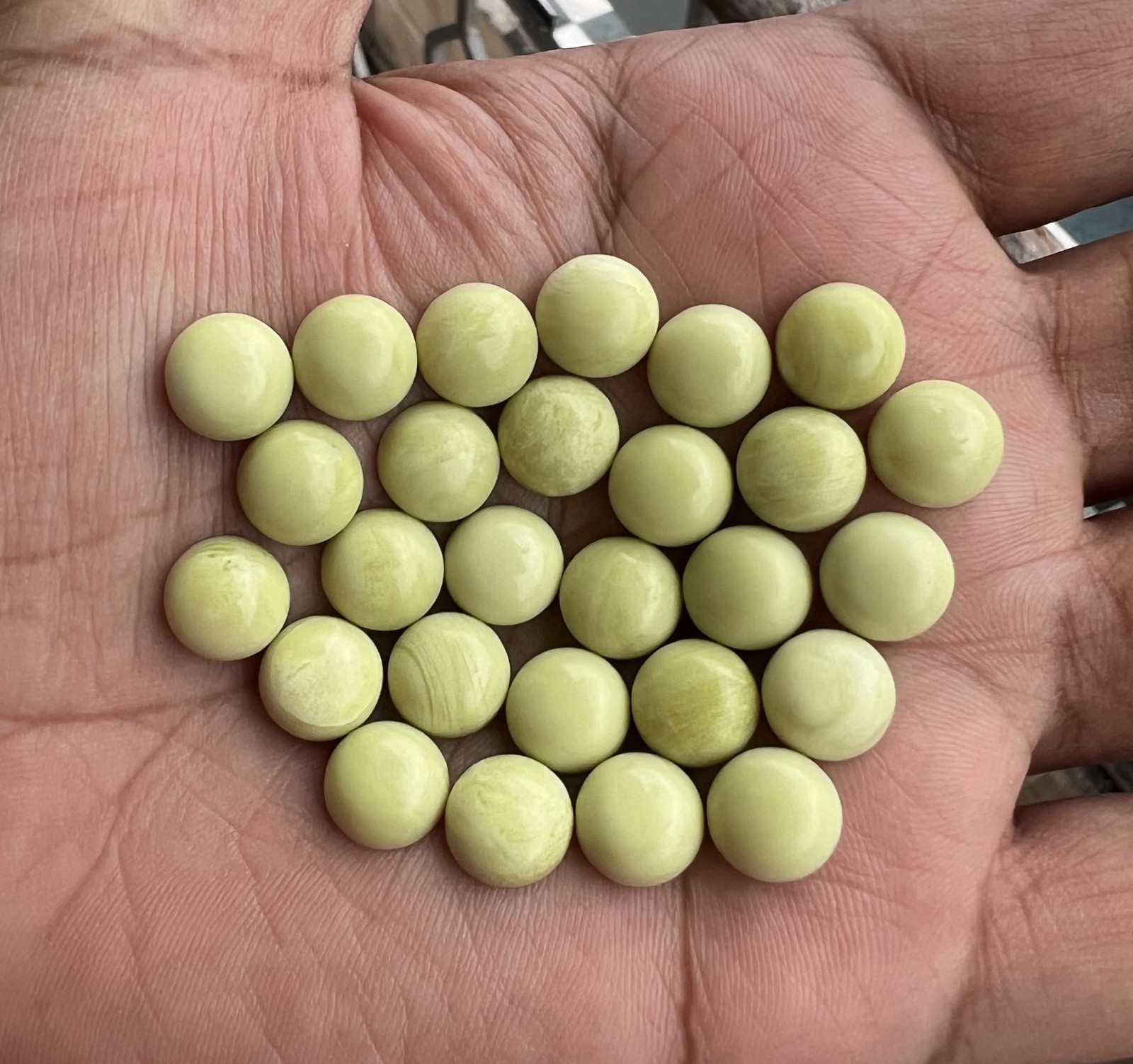 Natural Yellow Serpentine Round 4×4 mm to 20×20 mm Cabochon Loose Gemstone Lot