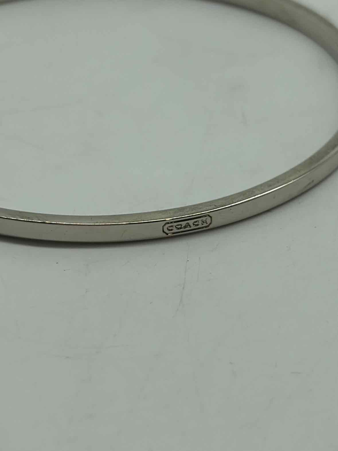 Coach Silver Thin Bangle Bracelet