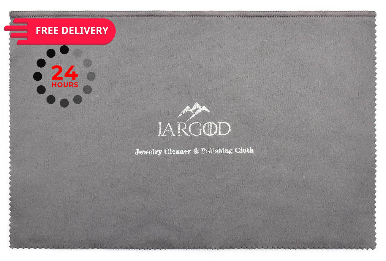 JARGOD Pro Size Silver Polishing Cloth Jewelry Cleaning 11″ Large, Gray
