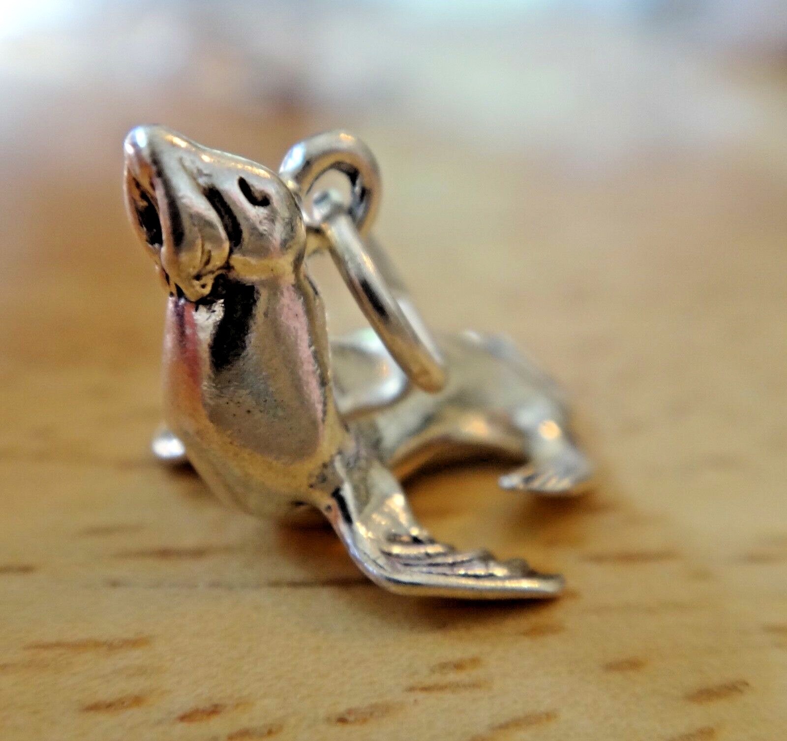 Sterling Silver 3D 11x16x14mm Cute Sea Lion Seal Charm