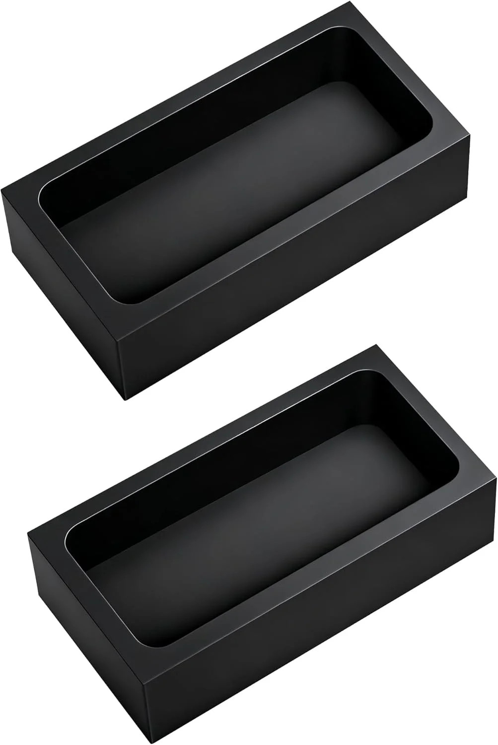 2 Pieces 1kg High-Purity Graphite Ingot Molds for Casting Gold Silver Aluminum C