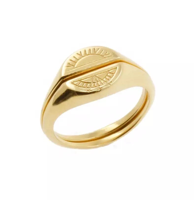 Couple Ring Set 18K Gold Filled Minimalist Cute Rings Sz:6-8 Free Fast Shipping!