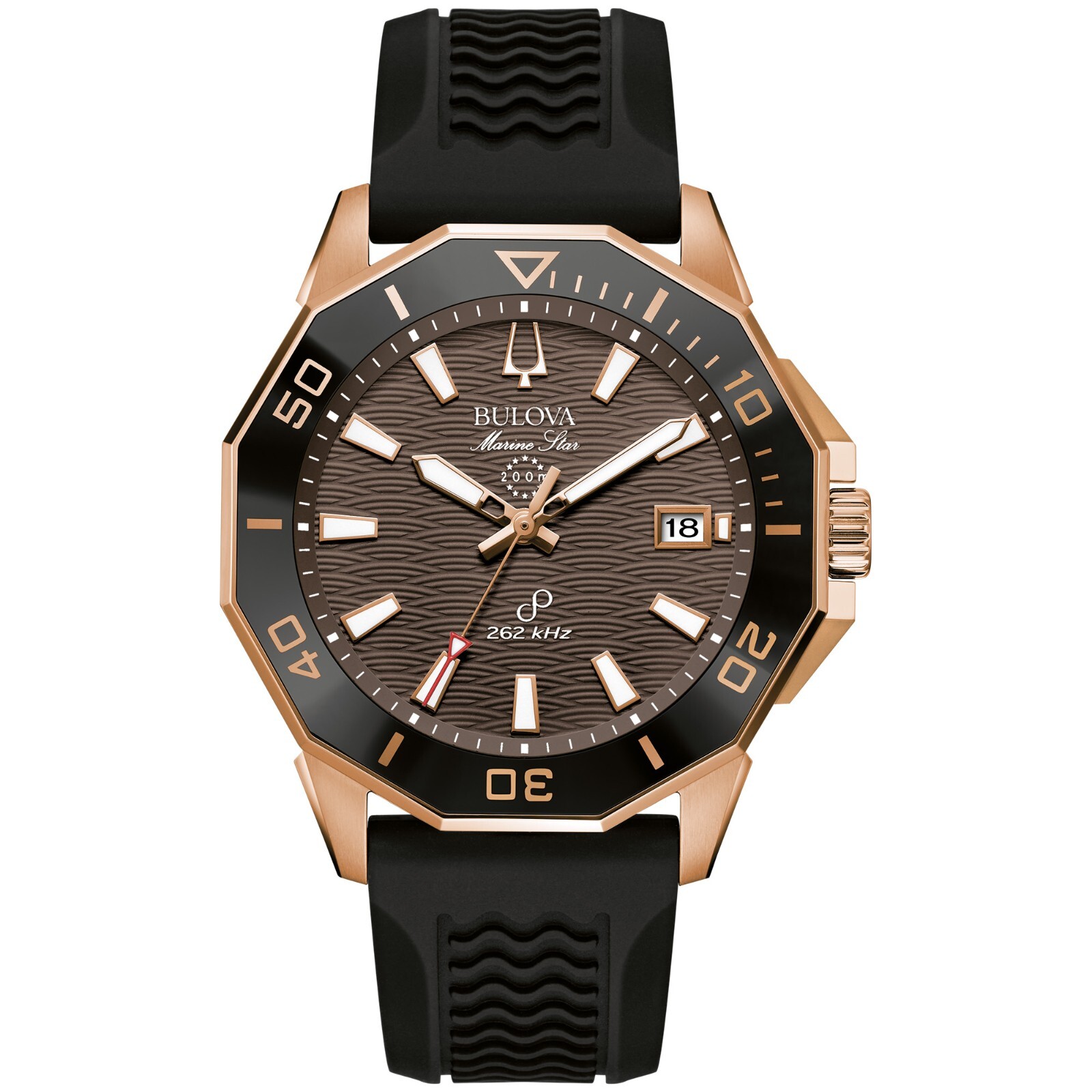 Bulova Men’s Series C Calendar Quartz Black Polyurethane Watch 43 MM 98B421