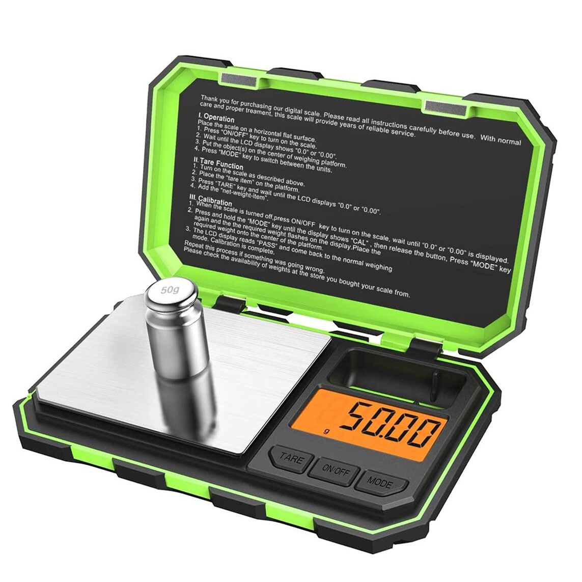 Green Digital Pocket Scale 200g x 0.01g Jewelry Gold Gram Herb Karat Weight USA