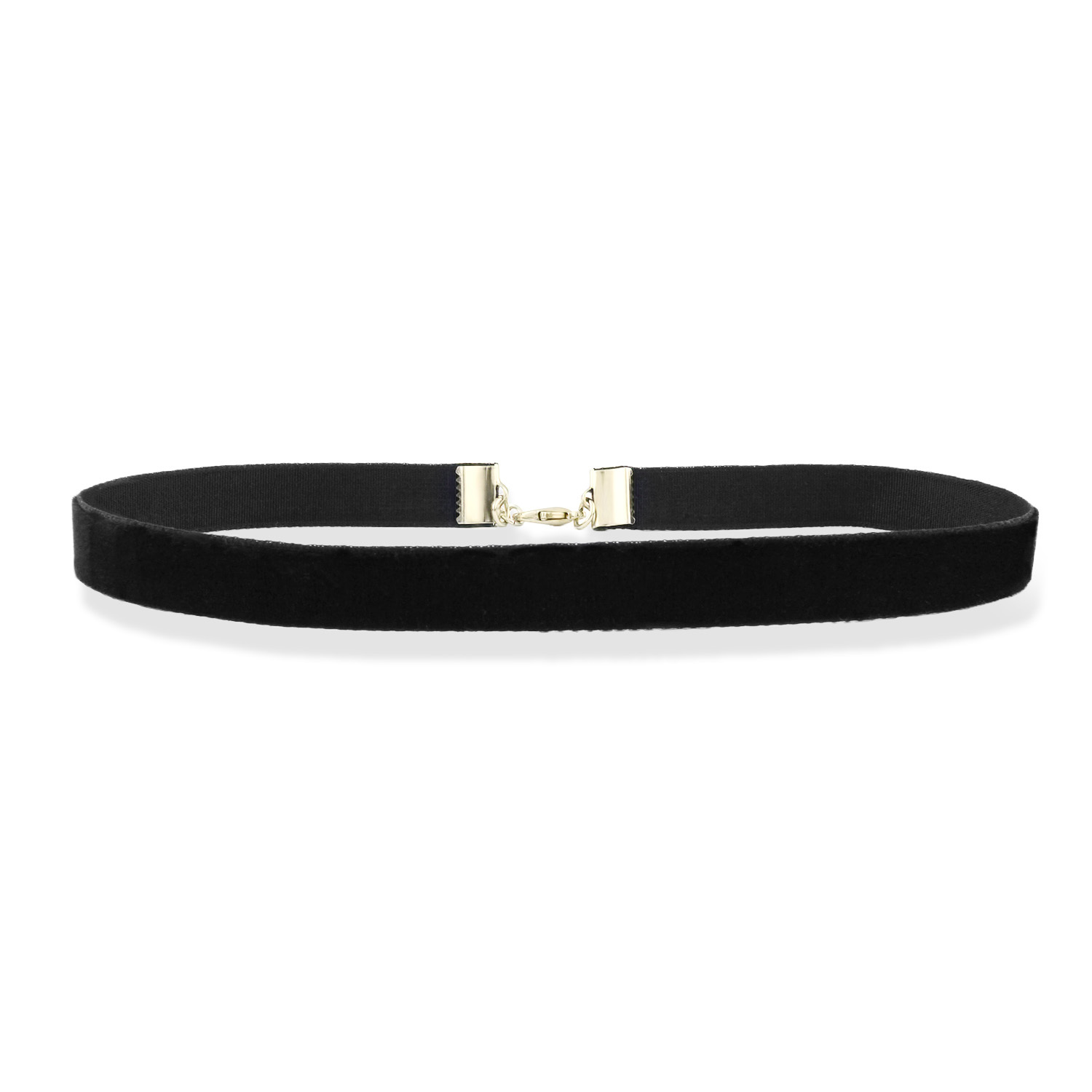 3/8″ Black Velvet Choker Necklace 9″-16.5″ XS, S, M, L, XL