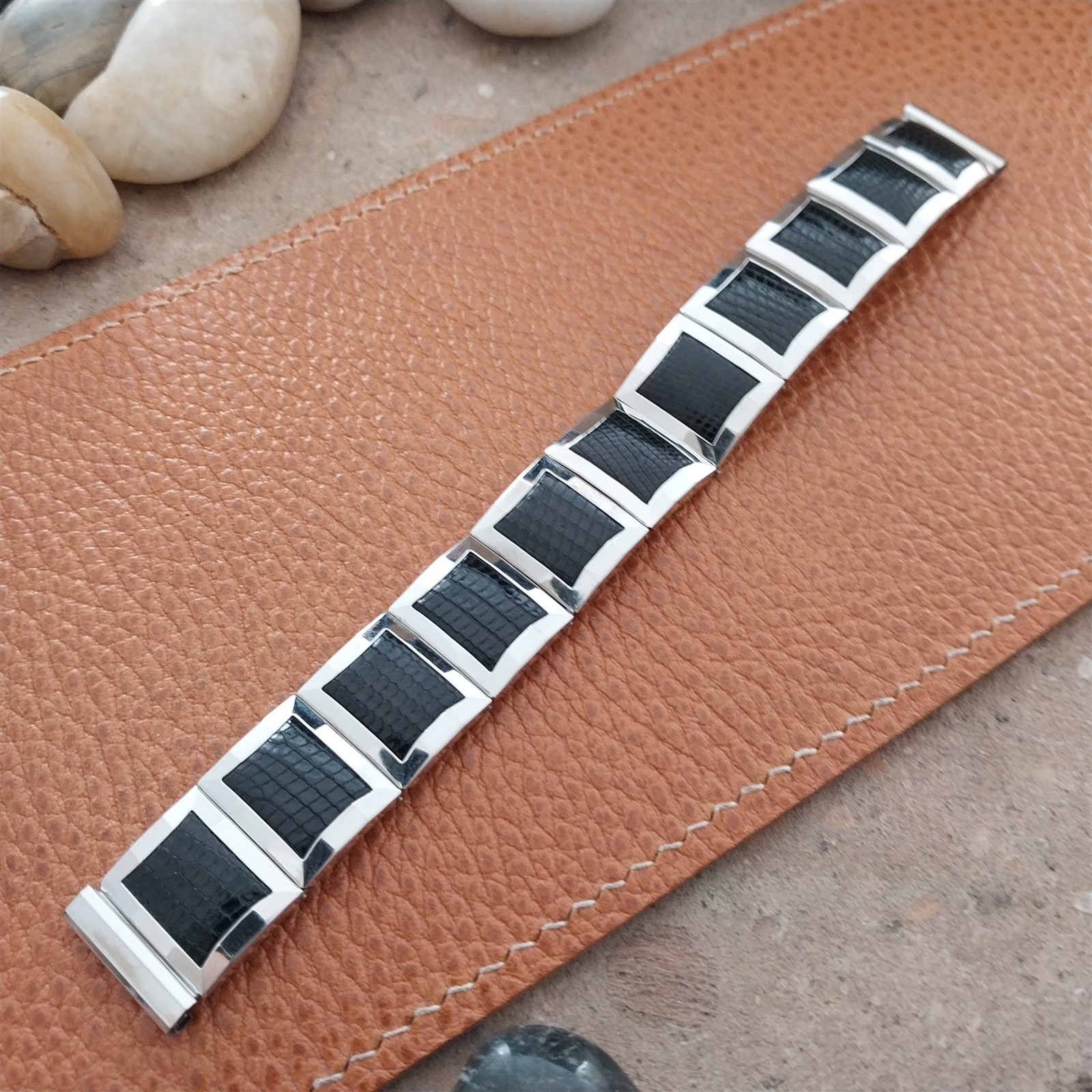 17.2mm White Gold-Filled Flex-Let 1956 Classic Stretch Unused Vintage Watch Band