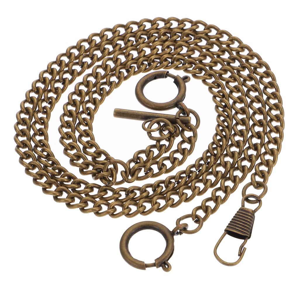 2 Pieces Metal Pendant Pocket Watch Vintage Men Chains for Strap