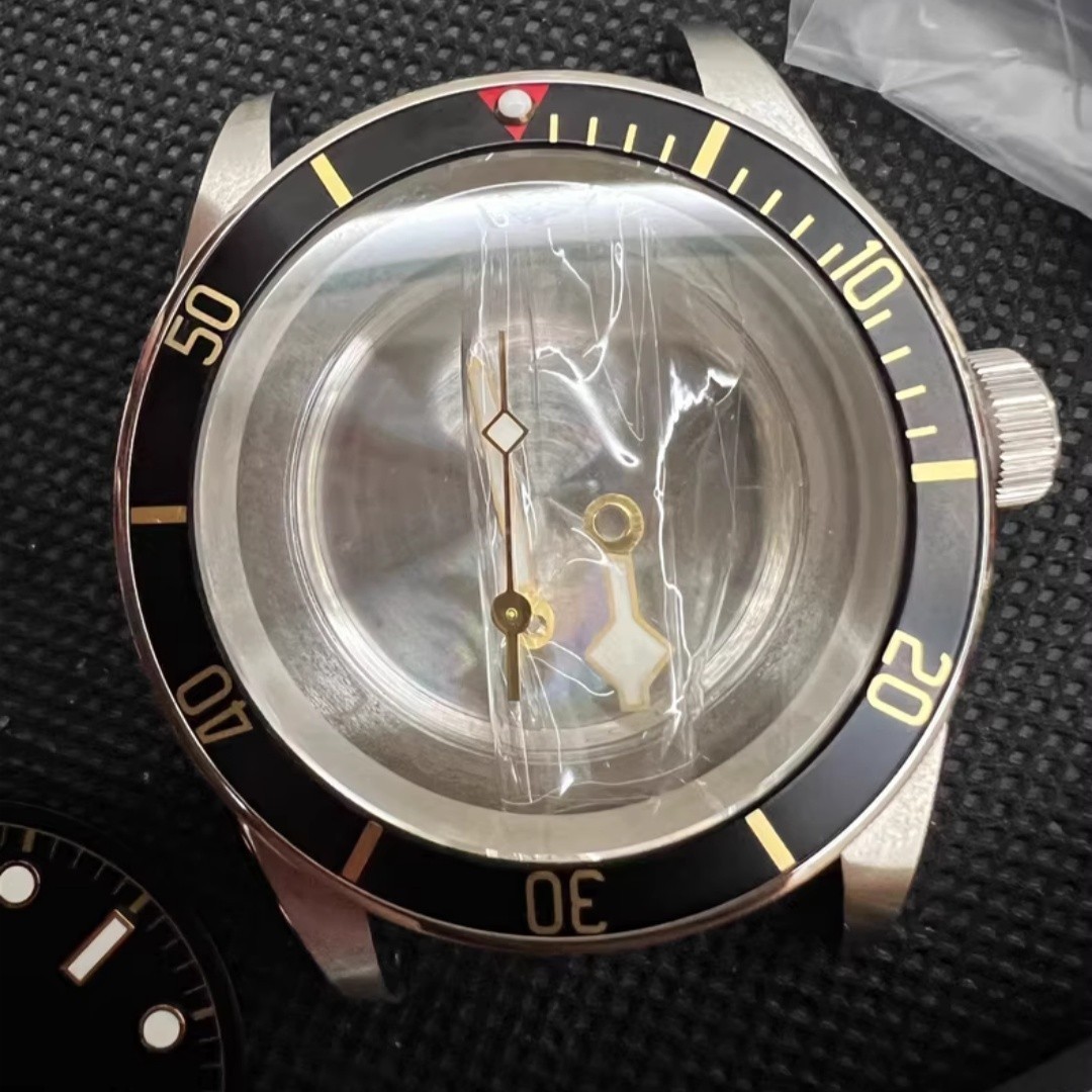 for 41MM 2824 watch case + dial + hands + Strap Sapphire DIY SET