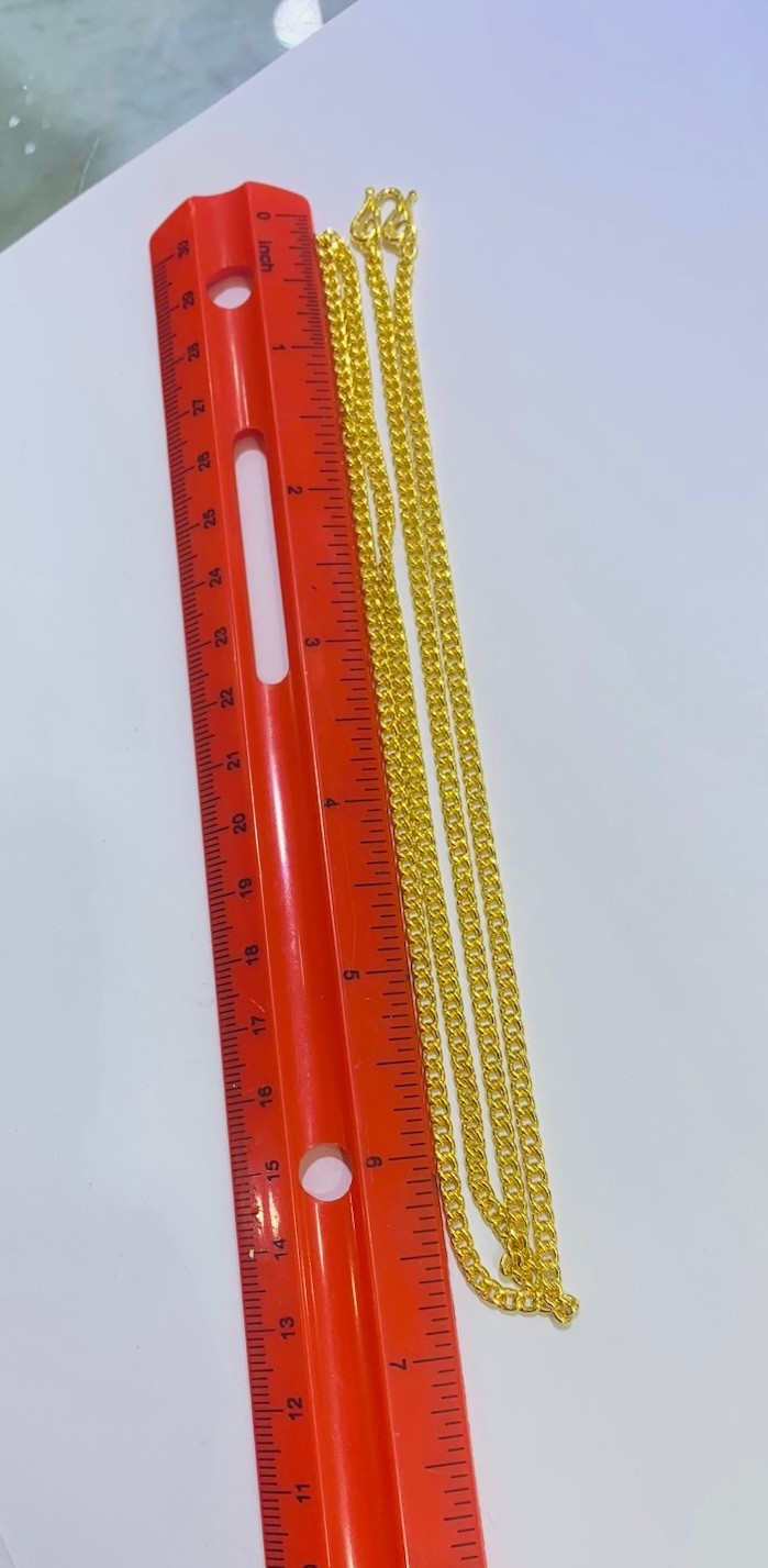 24K Solid Yellow Gold Handmade Miami Link Necklace 31.38Grams28+ Inches(1.7x3mm)