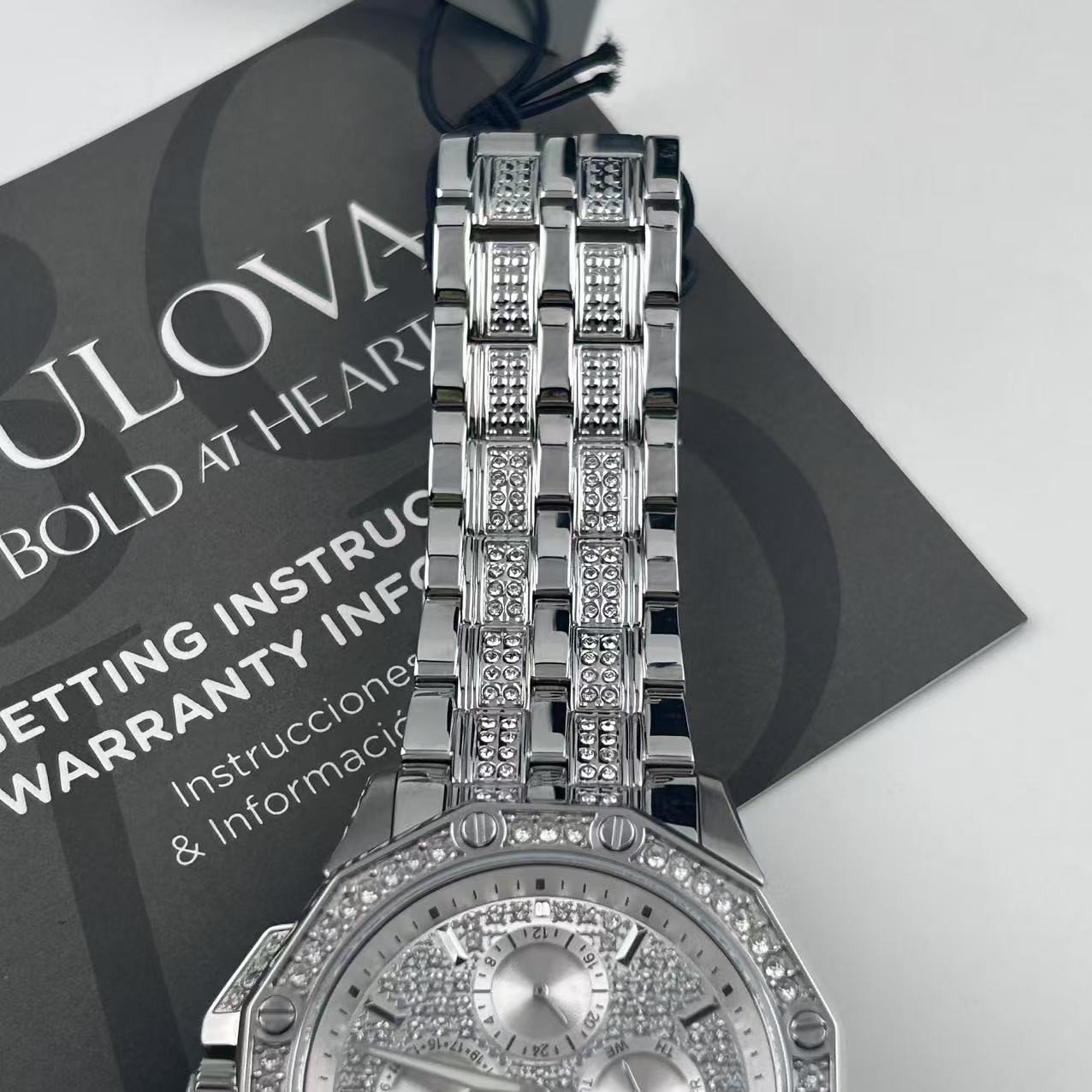 Bulova Octava 96C134 White Dial Silver Stainless Steel Men’s Quartz Watch