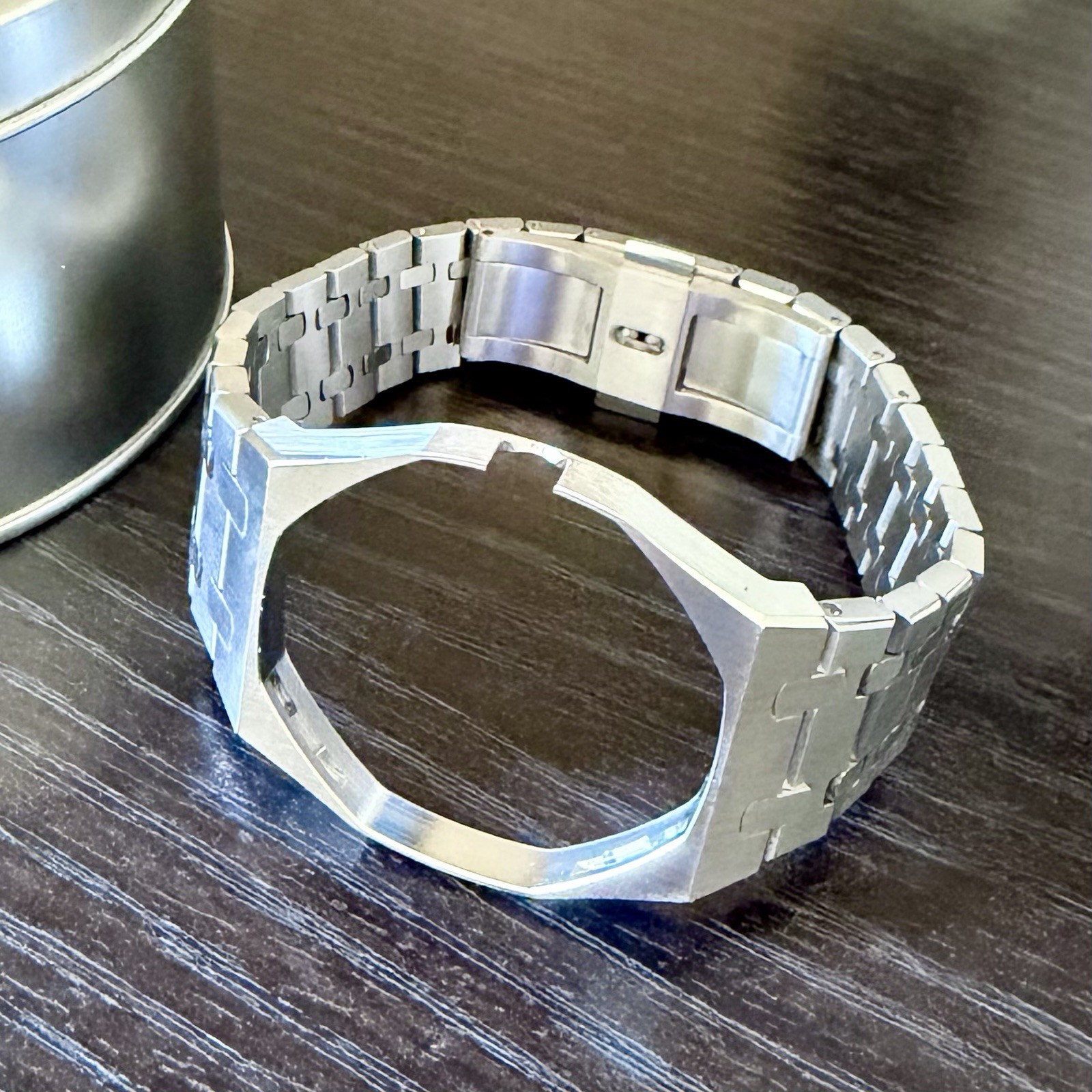 Swatch Royal Pop Watch Stainless Steel Wristband Mod Kit 3 O’Clock Crown W/Case