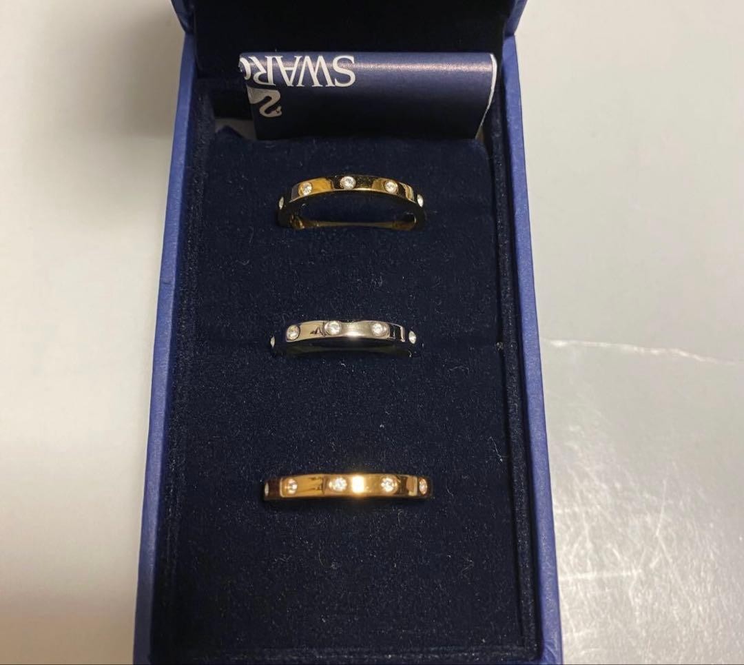Swarovski 3Piece Ring Set Size 17.5 Jewelry Not specified Used
