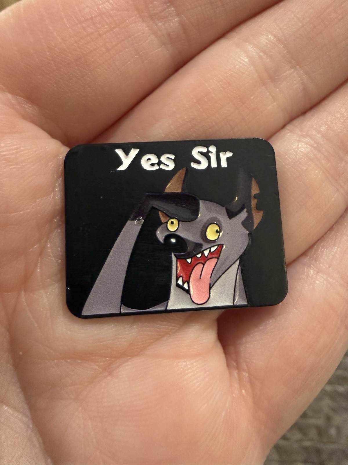 Disney The Lion King Inspired Hyena Yes Sir Black Scar Sidekick Enamel Pin