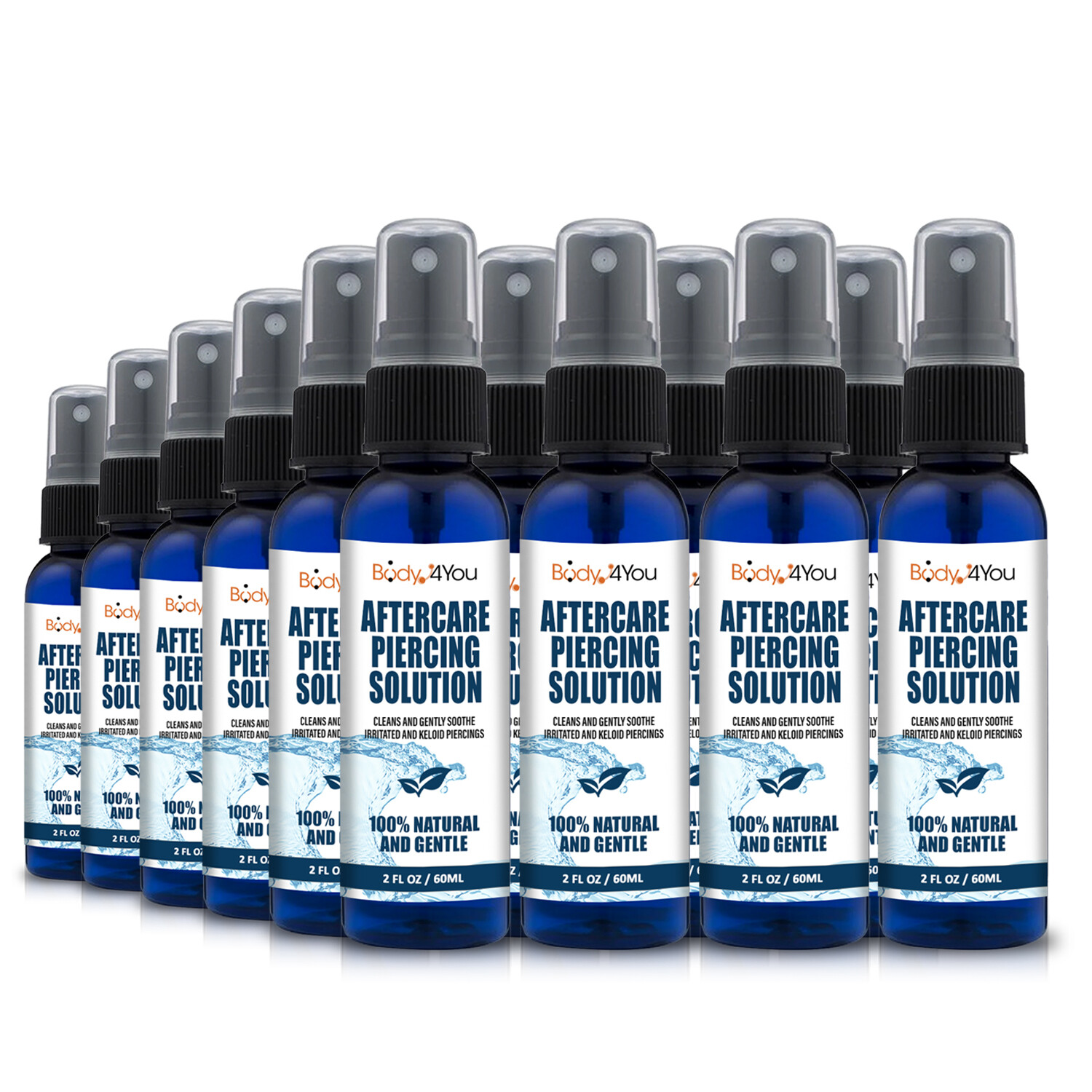 BodyJ4You 24PC Piercing Aftercare Cleanser Saline Spray Wash Solution Mist
