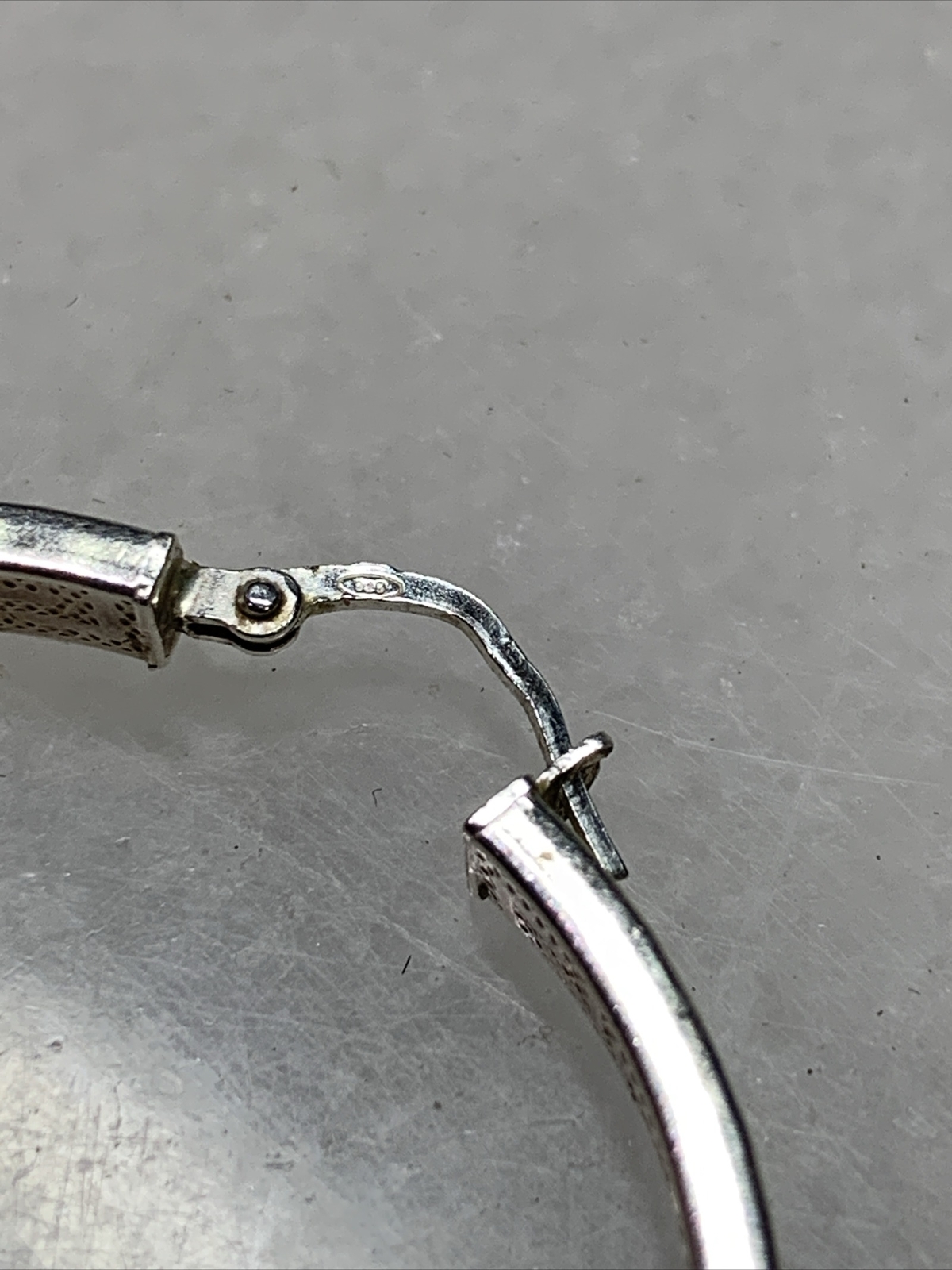 Sterling Silver Large Greek Key Hoop Earrings – Solid 925 Silver 1.75”- 7.7 Gram