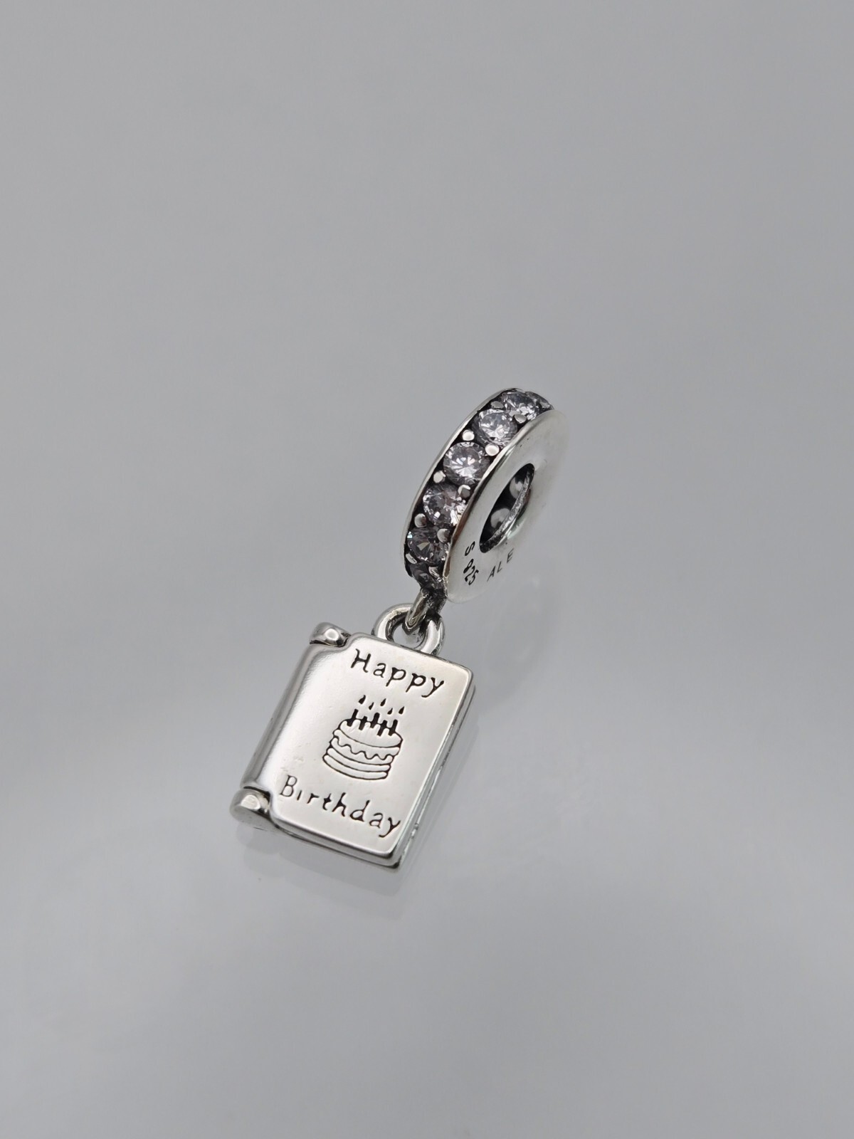 Authentic Pandora Sterling Silver Happy Birthday Wishes Moment Charm