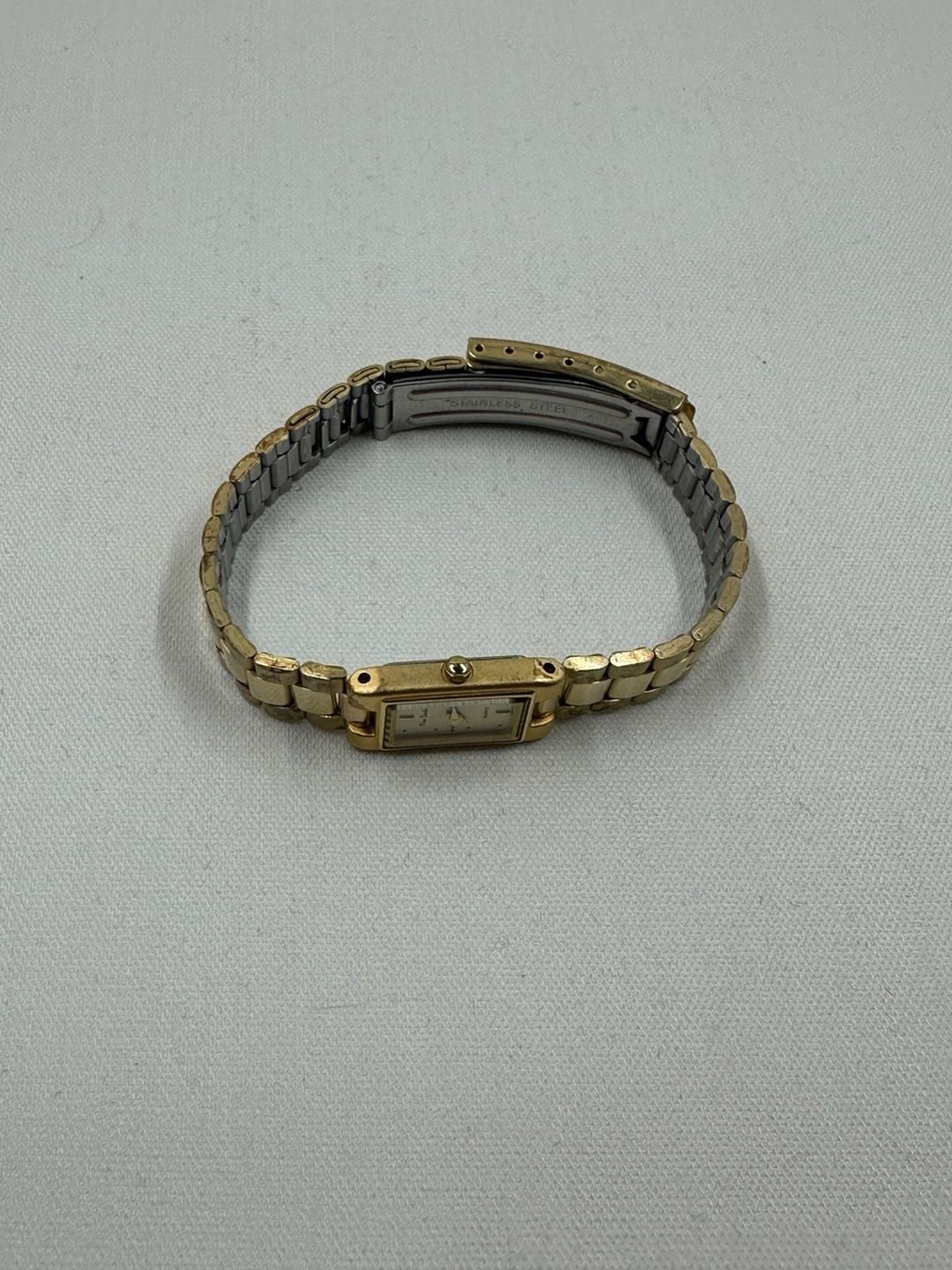 Pierre Cardin Women’s Gold-Tone Rectangular Quartz Watch