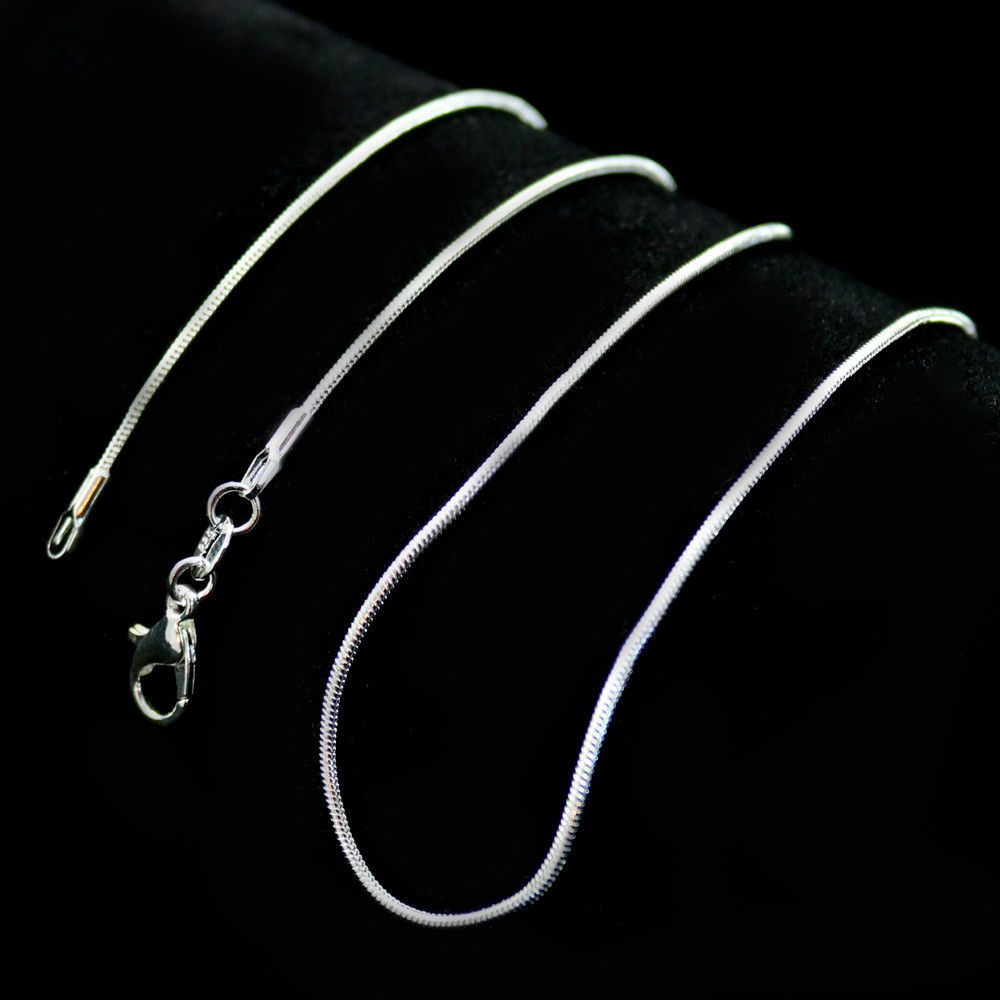925 STERLING SILVER 20″ SNAKE 2mm CHAIN NECKLACE WOMEN MEN FEMALE MALE FREE BOX