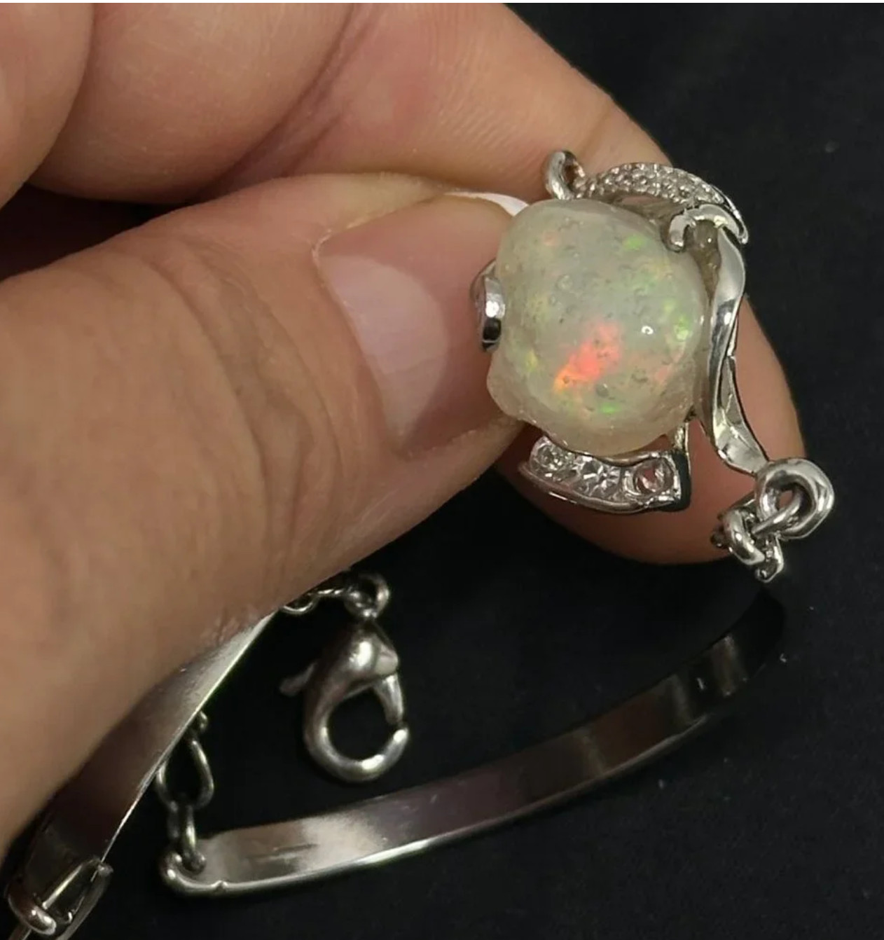 Vintage Opal Adjustible Cuff Bracelet