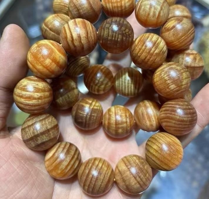 Mala Beads Bracelet Chinese Cedar Wood Prayer Beads for Men and Women