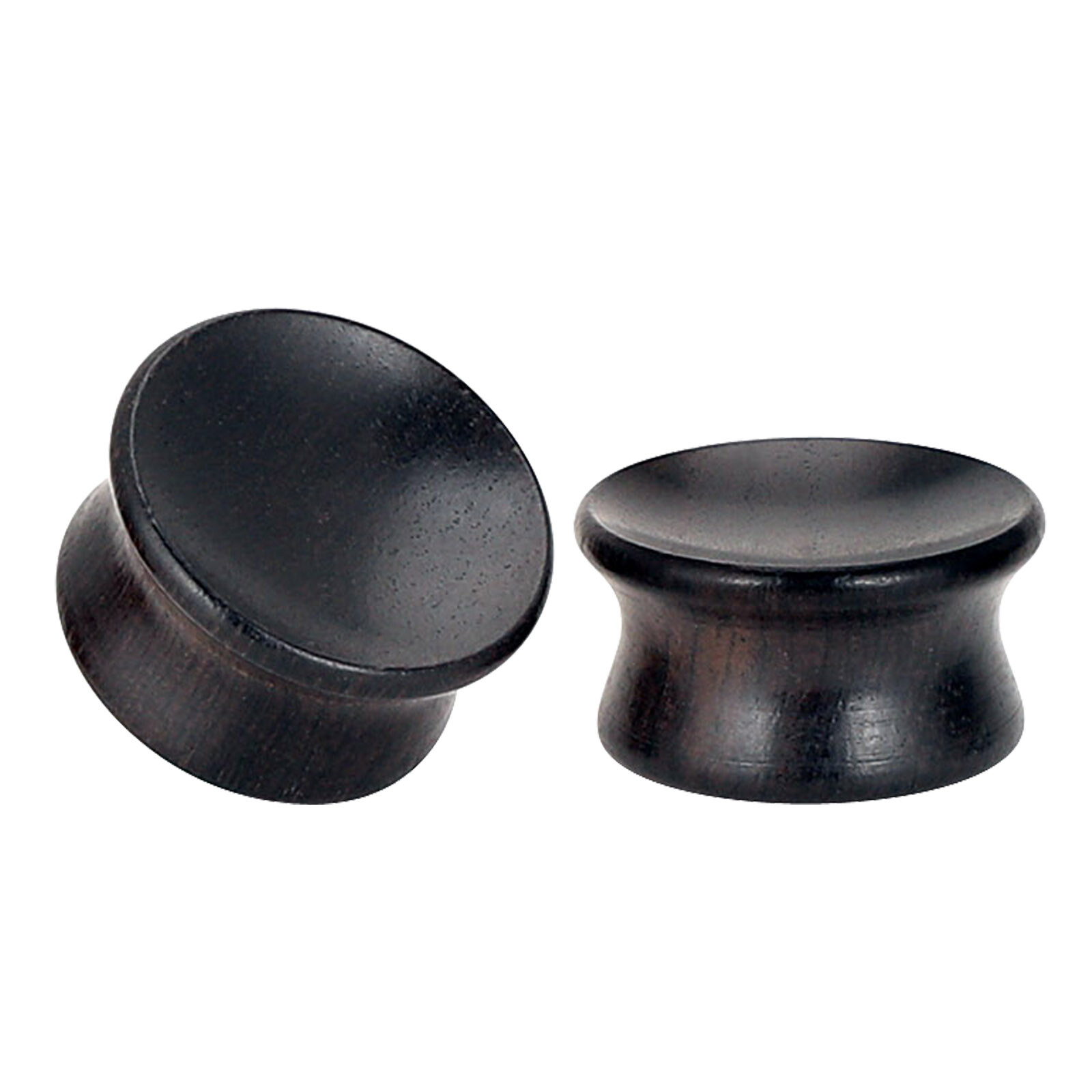 Pair Plugs Organic Wood Saddle Gauges Concave Surface Ear Expander 2g-3/4″