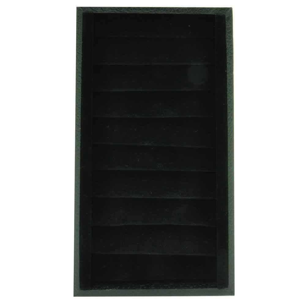 Black Velvet Slotted Jewelry Bangle / Bracelet Display Tray Holder Organizer