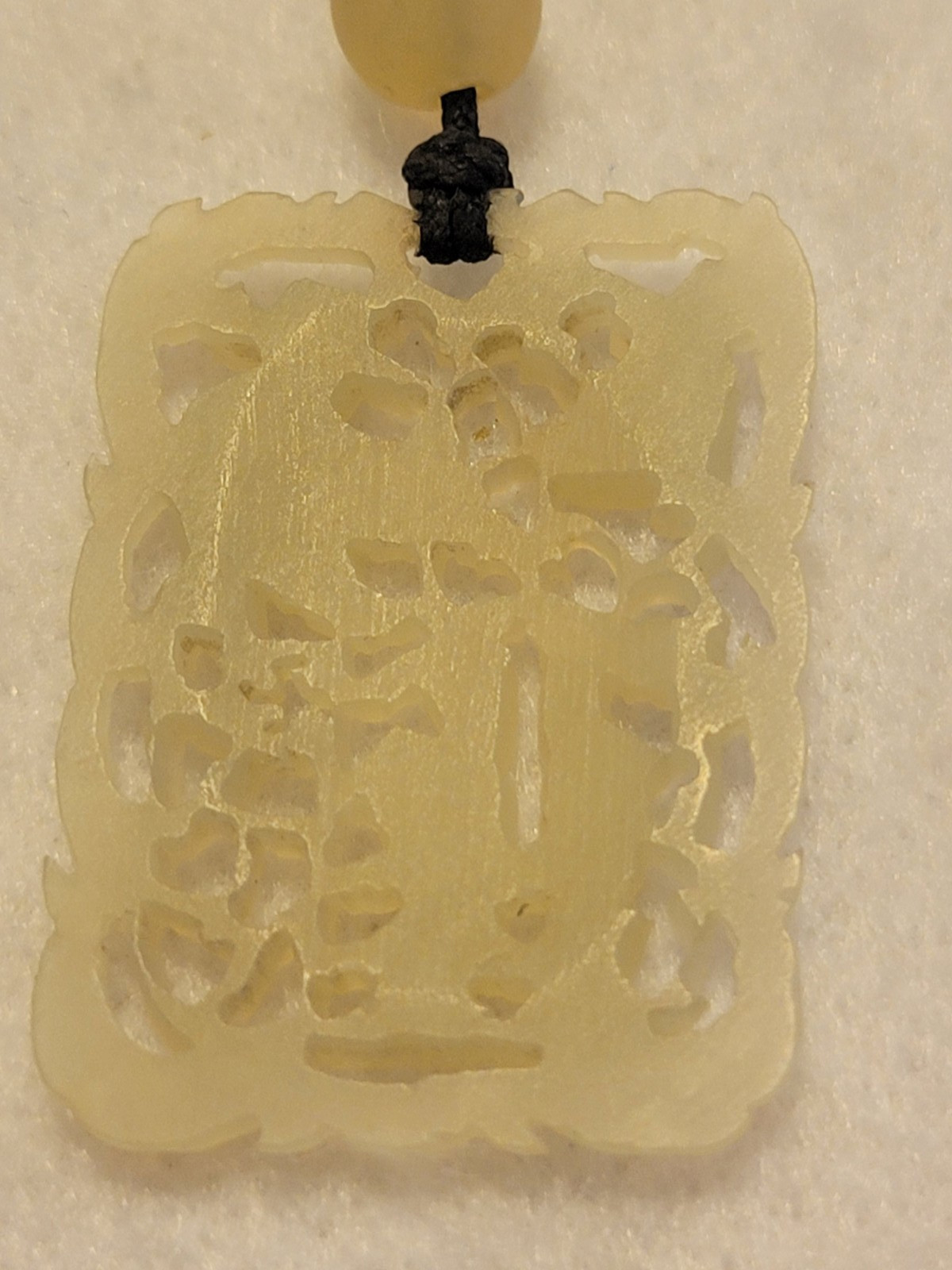 Asian Motif Necklace Carved Chinese Pendant Elegant Statement Fashion Jewelry