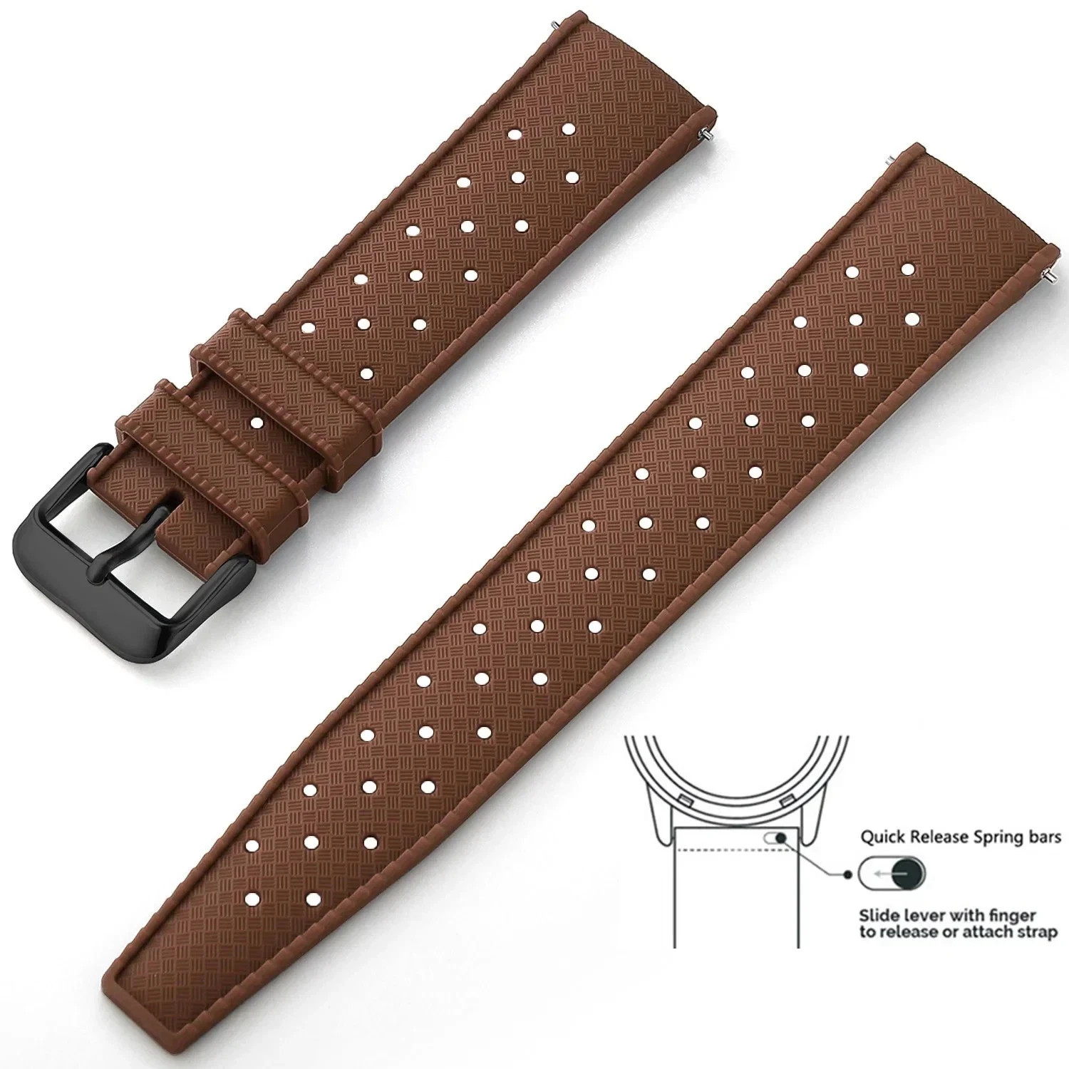 Tropical Silicone Watch Strap Band Quick Release Watch Band 18mm 20mm 22mm Smart