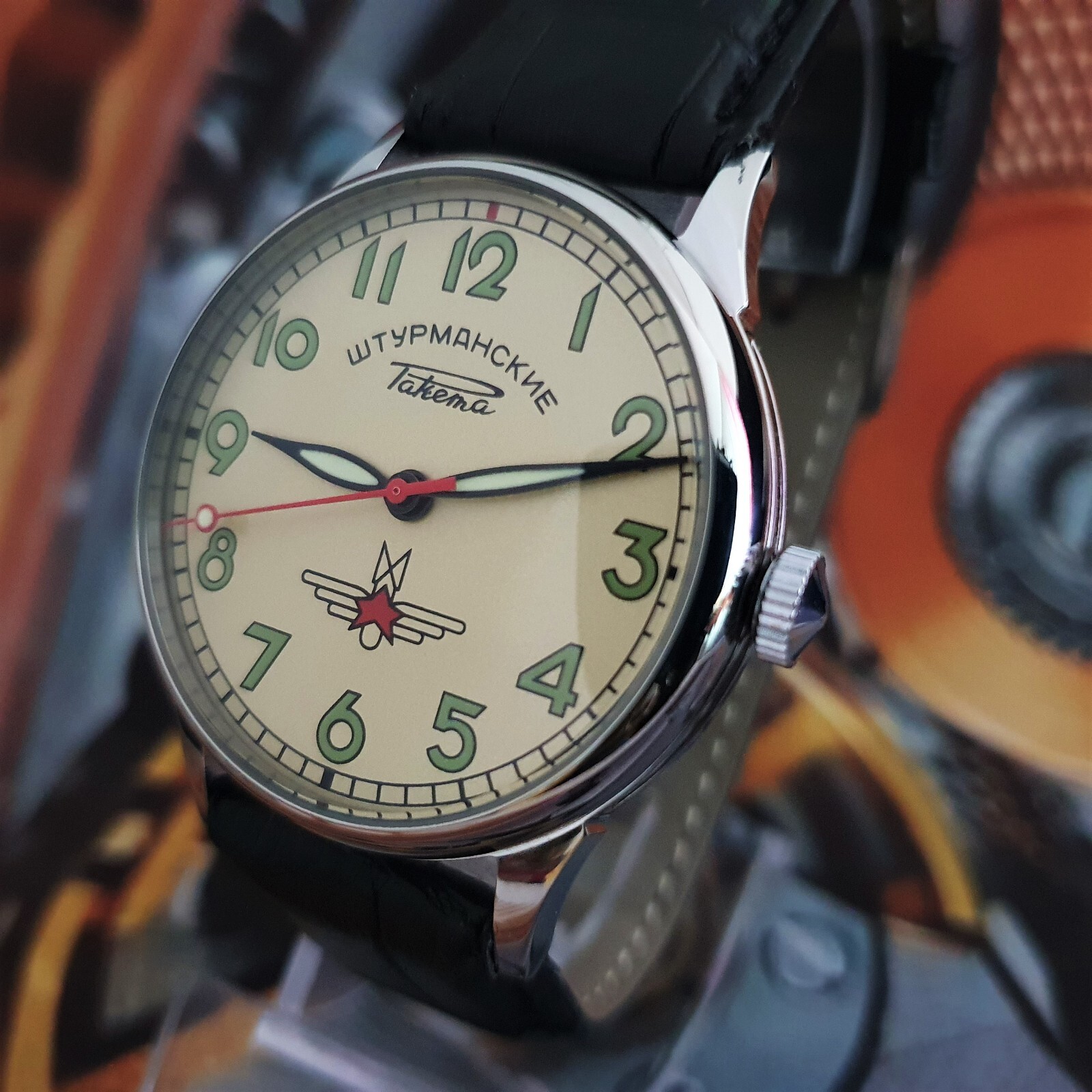 Watch RAKETA Sturmanskie Men’s Dress Watch PILOT Mechanism USSR 2609.HA