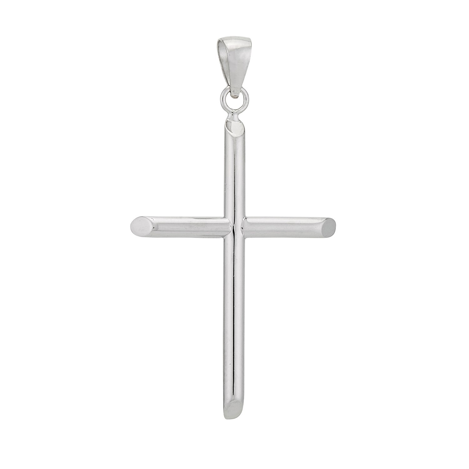 14k solid white gold cross 0.8 grams