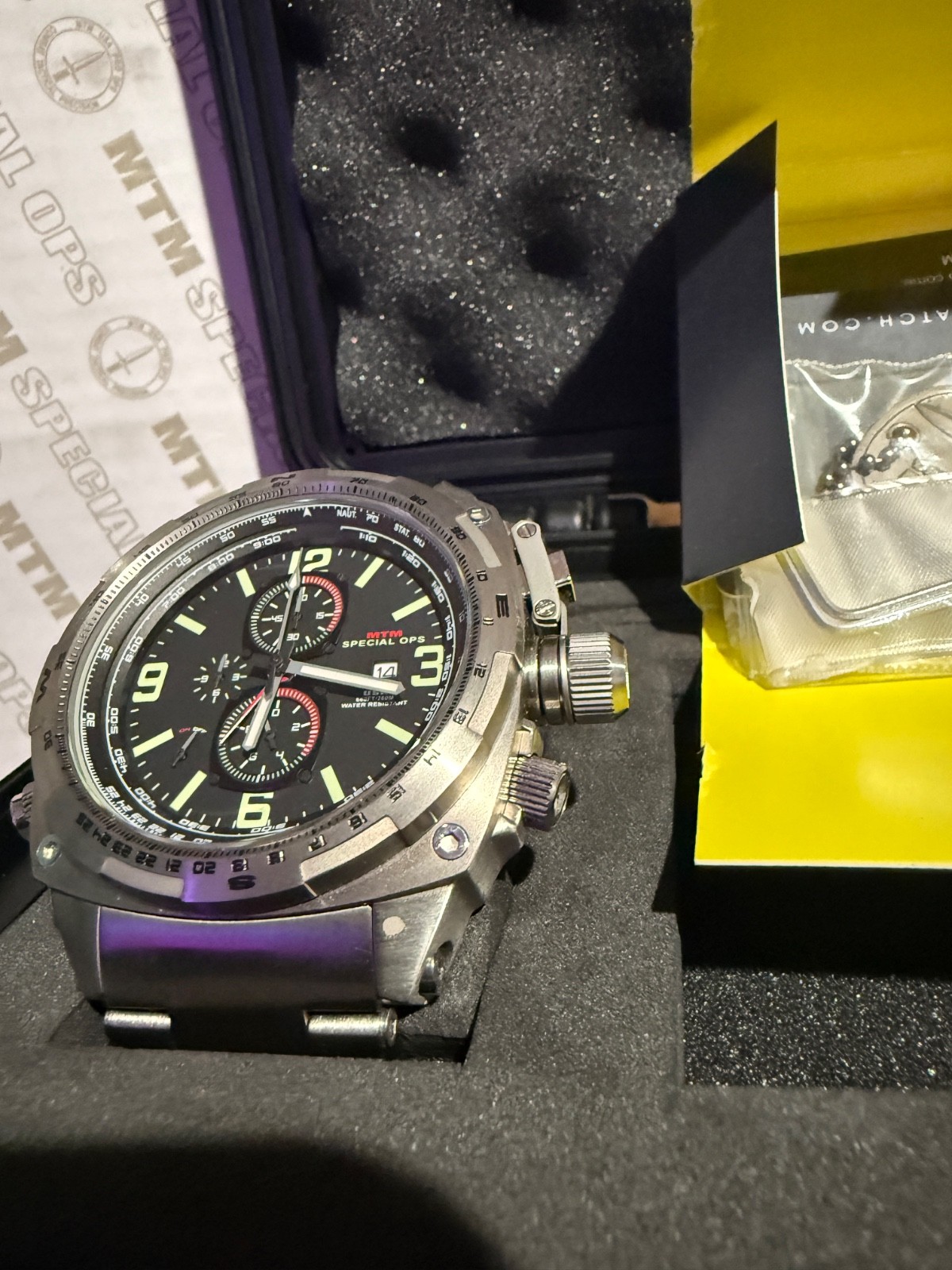 MTM Silver Cobra 47mm, Titanium. Excellent Shape. Few Scratches Shown In Pics.