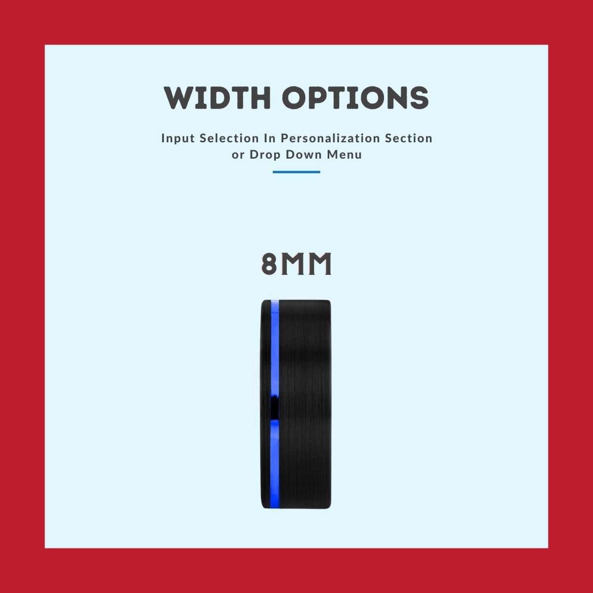 PALADIN | Purple Wood, Black Tungsten Ring, Blue Offset Groove, Flat