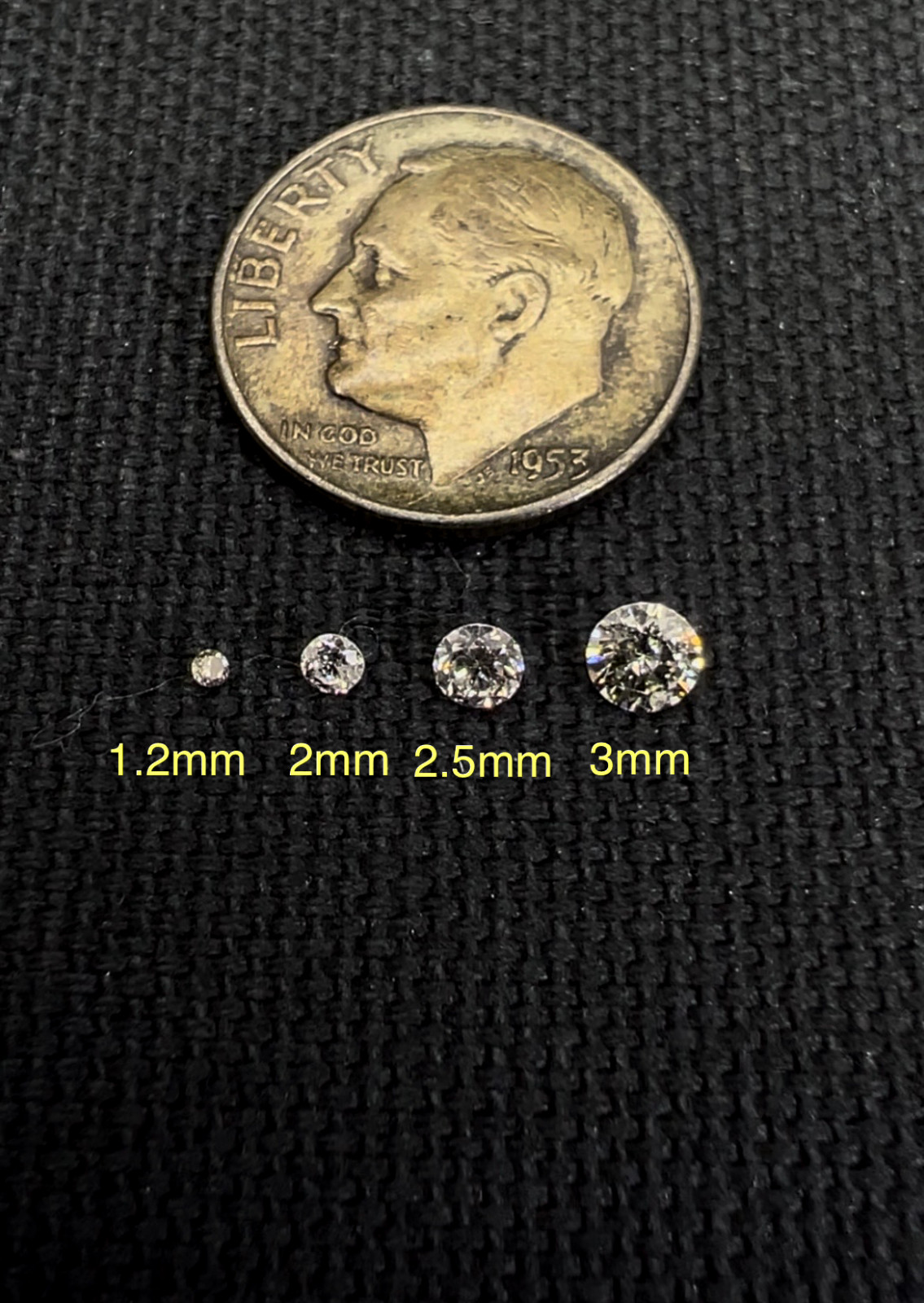 Natural Loose Round Diamond Melee 1.2–3.5mm D–J VS–I1 Mixed Color & Clarity