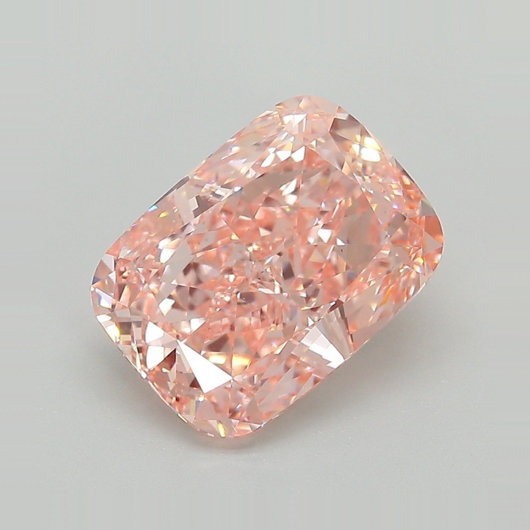 Cushion 4.02 Ct Fancy Vivid Pink VS1 IGI Certified Lab Grown CVD Diamond