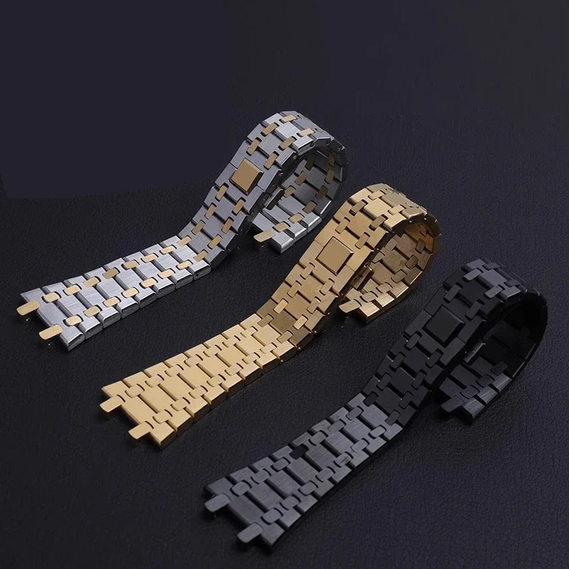 New 21-26mm Watch Band Strap for Ap Royal Oak 15400 | Stainless Steel Bracelet