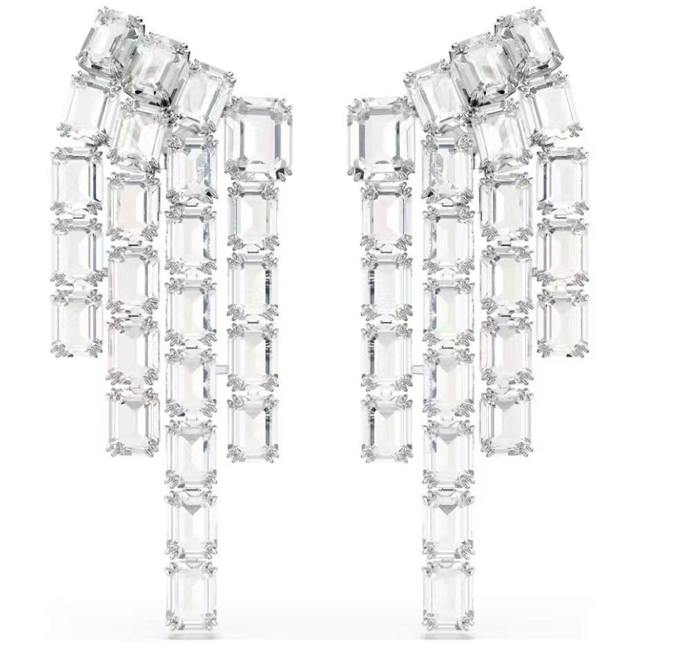 Swarovski Millenia White Large Crystal Octagon Cut Luxury Jewelry Set for Women