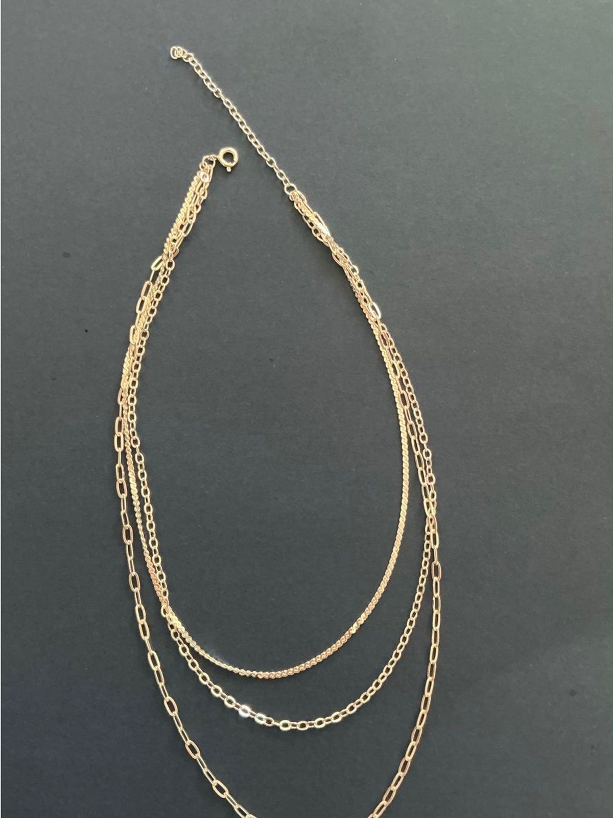 NEW 925 Peruvian Silver 3-Layer Rope & Paperclip Chain Necklace