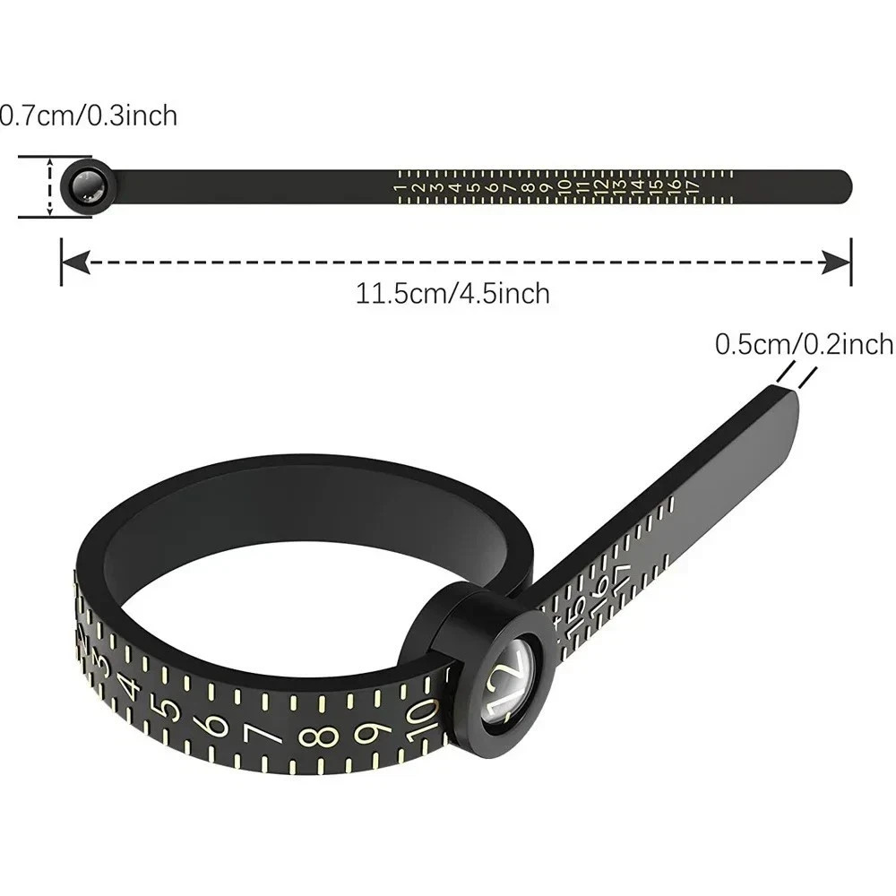 Ring Sizer Measuring Set 1-17 USA Rings Finger Size Jewelry Sizing Measure Tool.