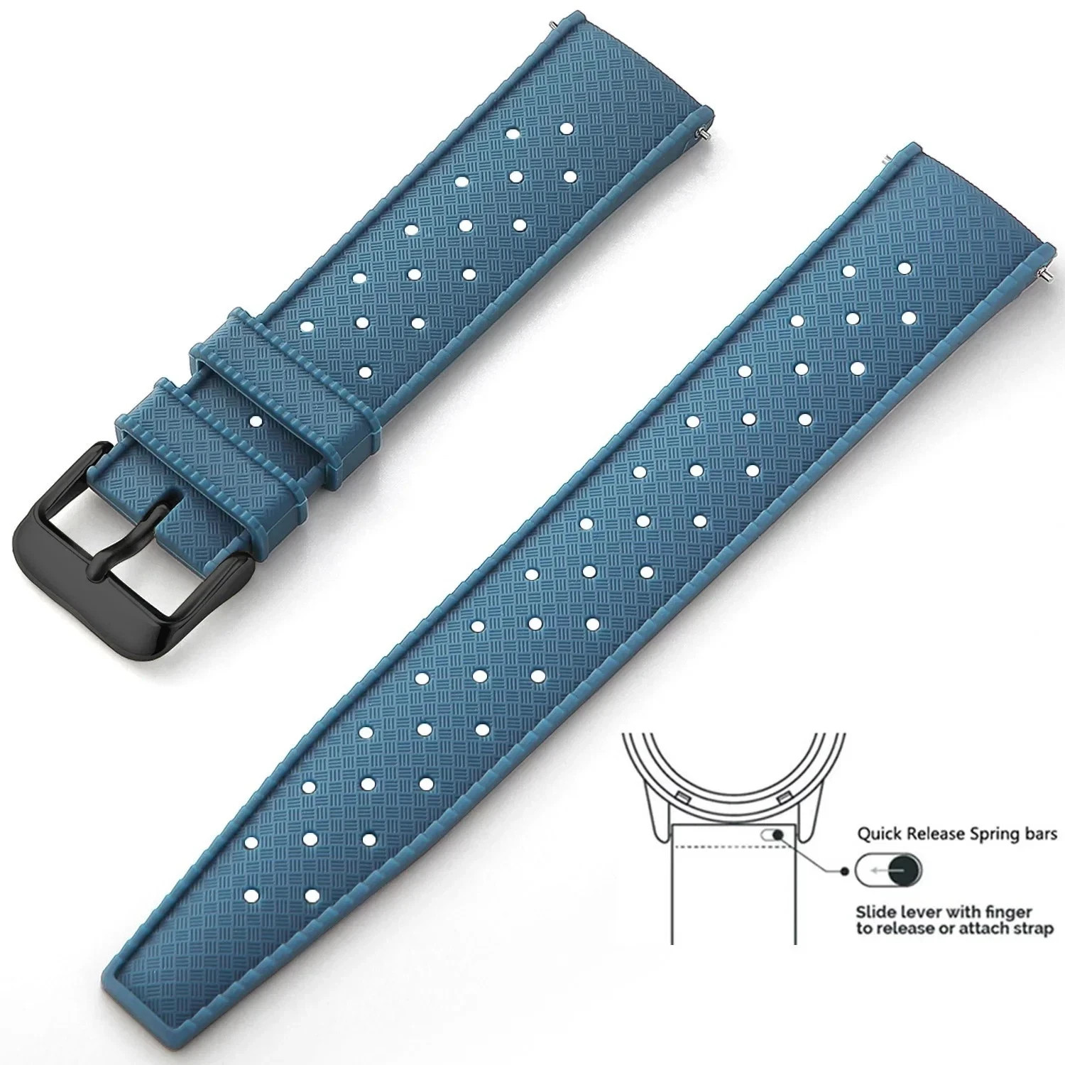 Tropical Silicone Watch Strap Band Quick Release Watch Band 18mm 20mm 22mm Smart