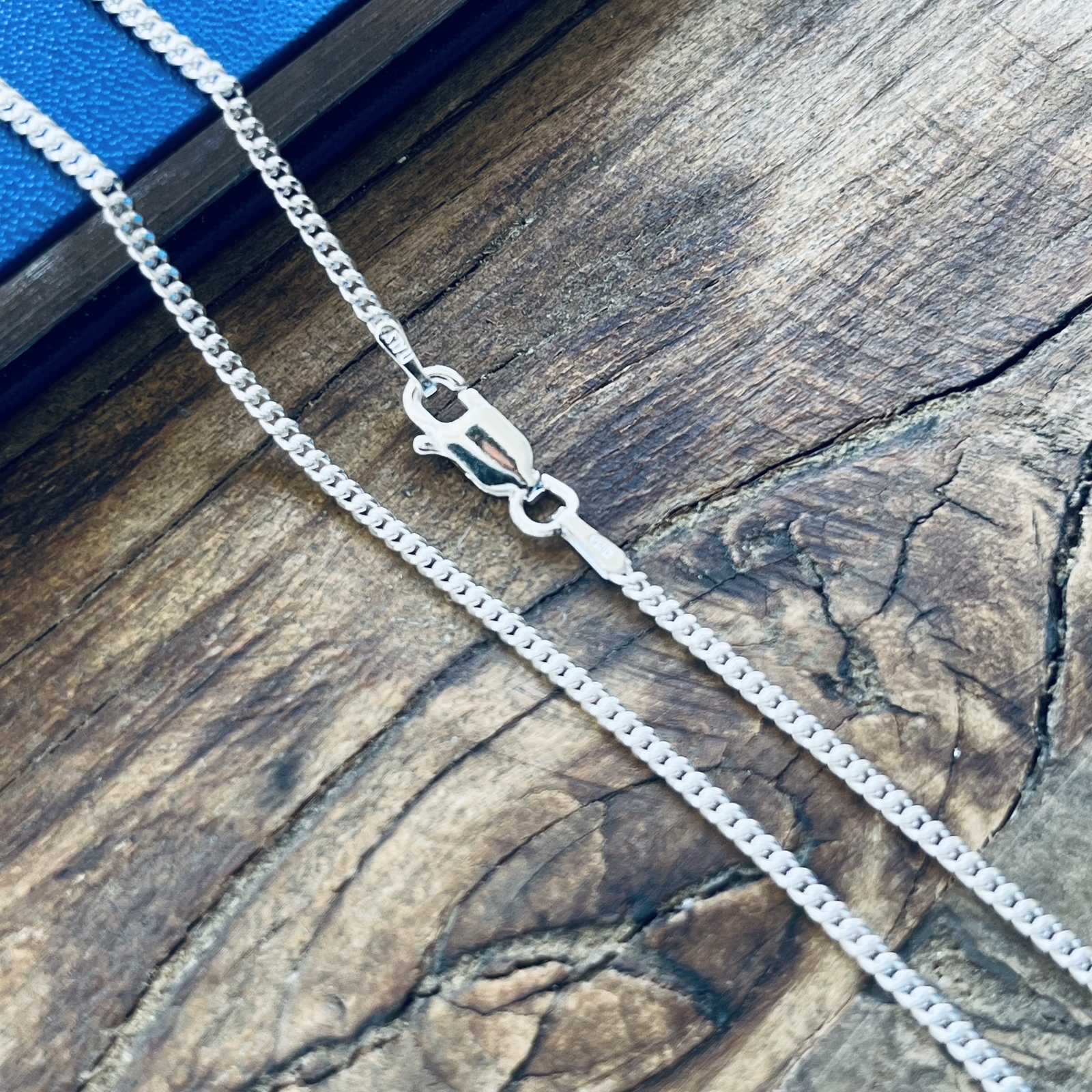 Real Solid Sterling Silver Mens Boys Curb Cuban Bracelet or Necklace