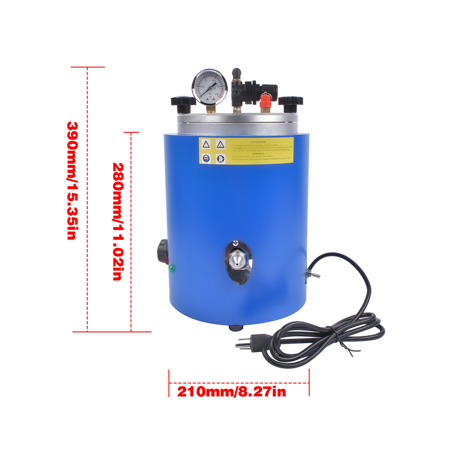 500W Wax Injector Casting Machine Melting Furnace Jewelry Casting Round Tools