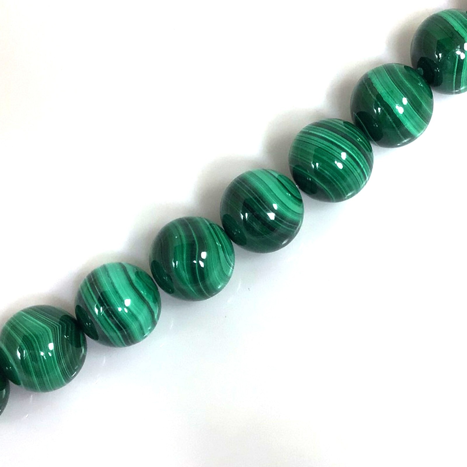 Grade AAA 20mm Natural Malachite Round Spacer Loose Beads Deep Green 15″ strands