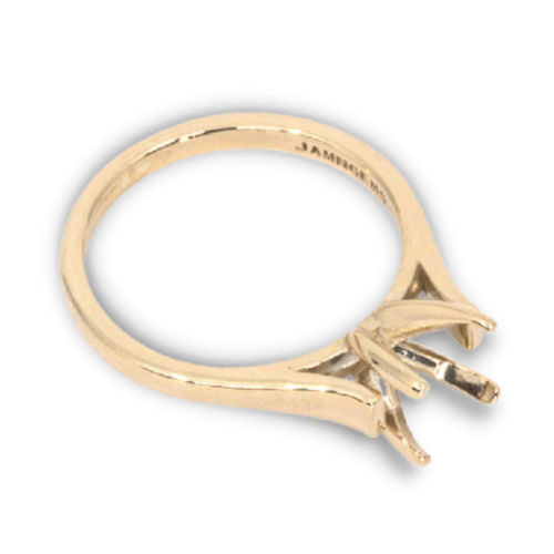 (4mm – 8mm) Round Cathedral Sterling Ring Setting (Ring Size 7)